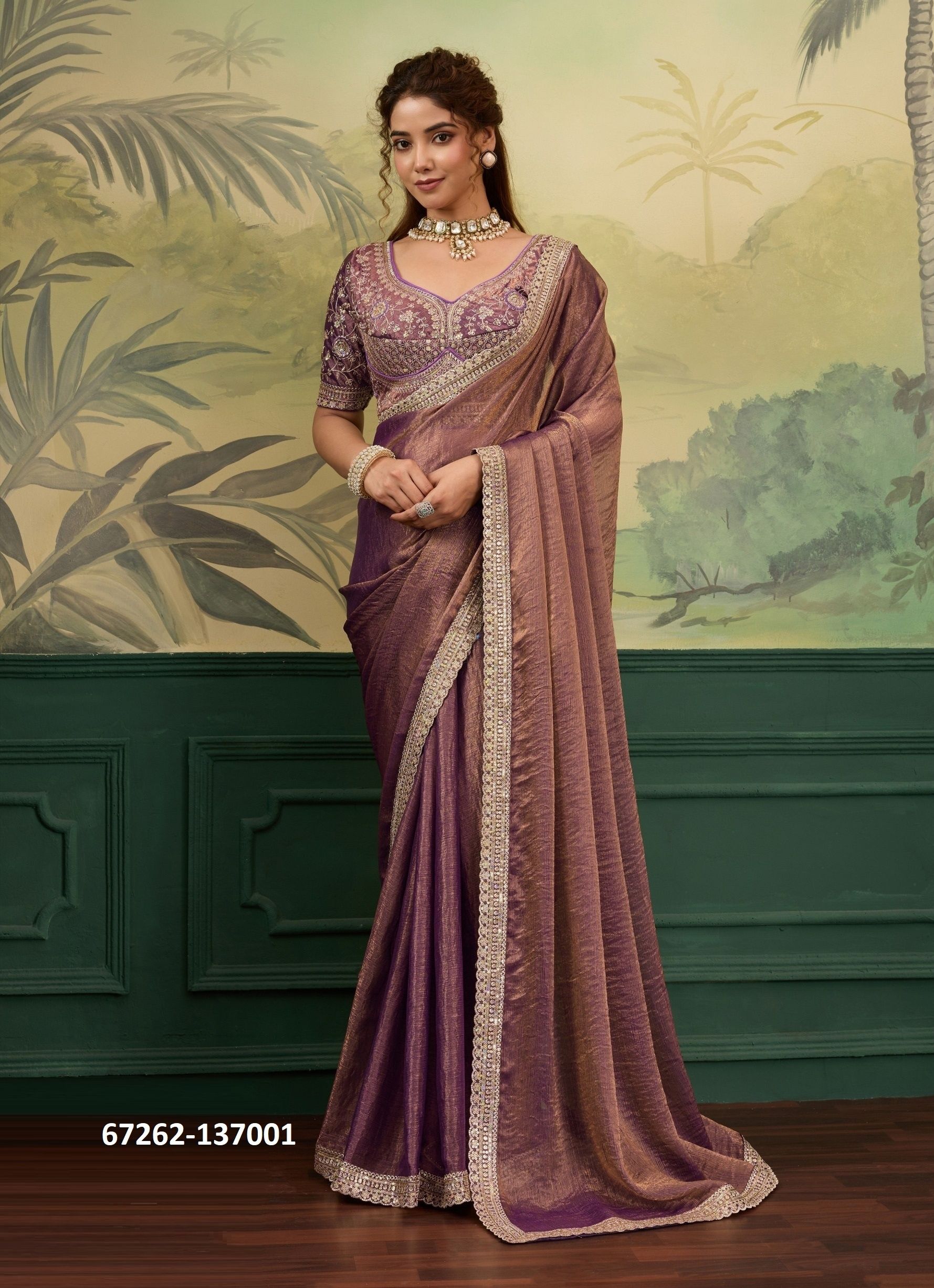 SHEEN RISE - Catalog # 67262 (Set of 2 Sarees) SHEEN RISE - Catalog # 67262 (Set of 2 Sarees)