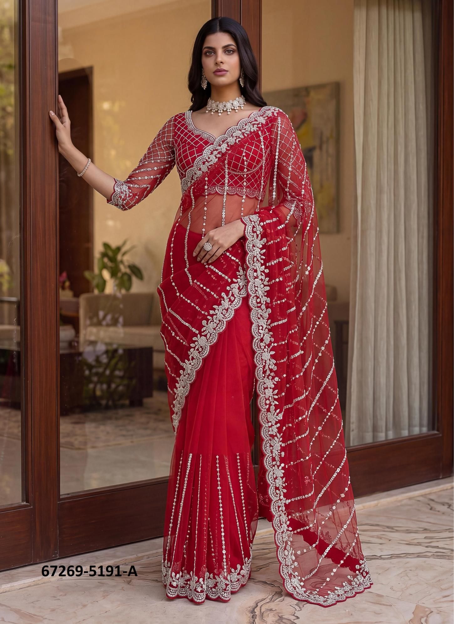 DESIGN 5191 - Catalog # 67269 (Set of 7 Sarees) DESIGN 5191 - Catalog # 67269 (Set of 7 Sarees)