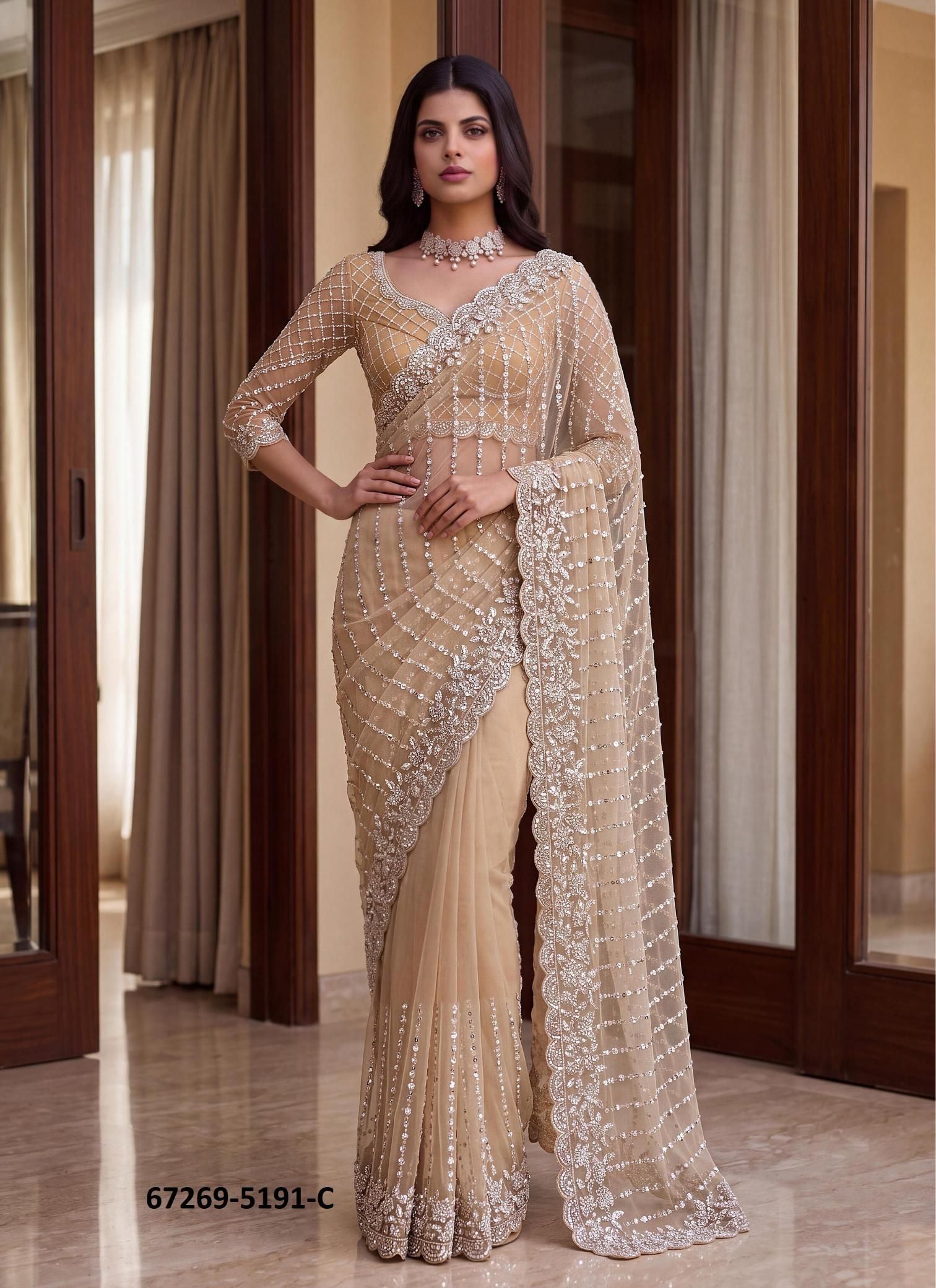 DESIGN 5191 - Catalog # 67269 (Set of 7 Sarees) DESIGN 5191 - Catalog # 67269 (Set of 7 Sarees)