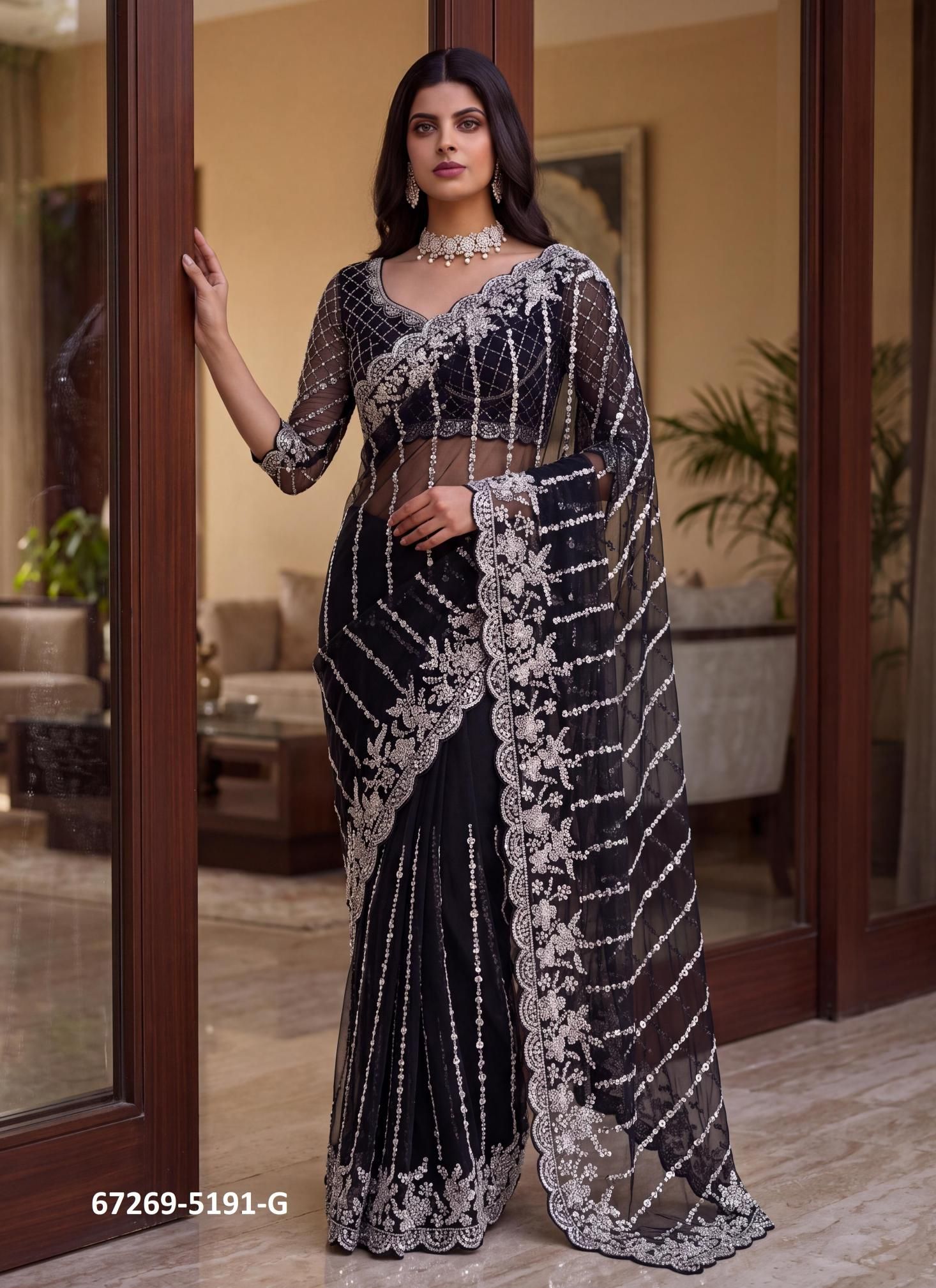 DESIGN 5191 - Catalog # 67269 (Set of 7 Sarees) DESIGN 5191 - Catalog # 67269 (Set of 7 Sarees)