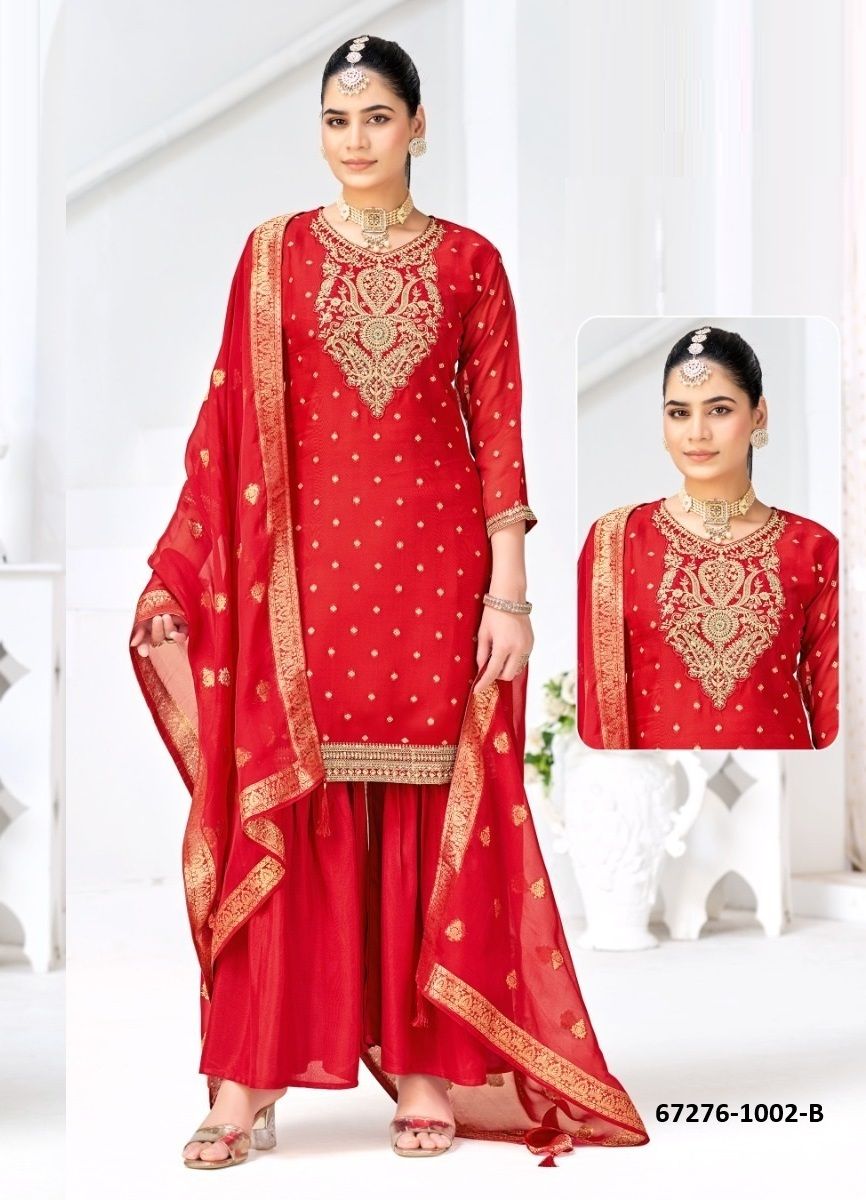 SONI KUDI - Catalog # 67276 (Set of 4 SIZE-SETS [Readymade Salwar Suits])