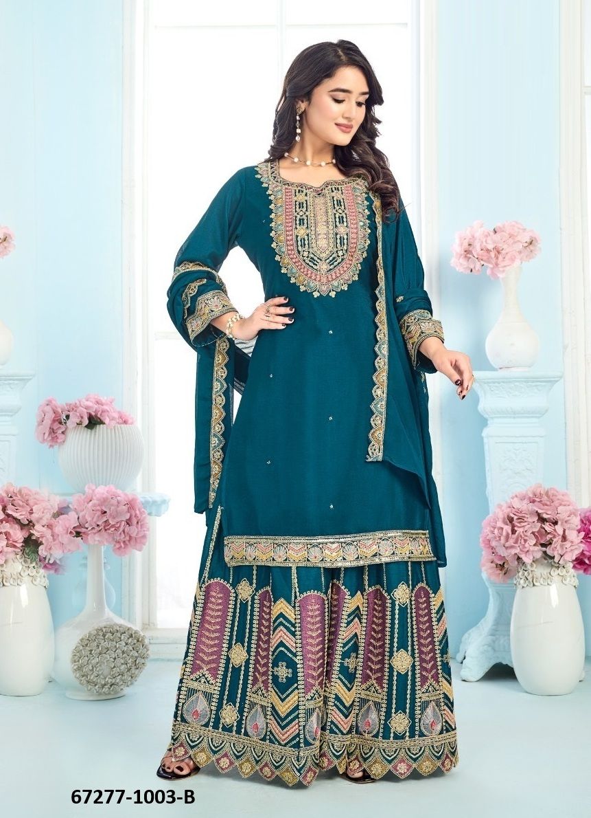 CHARU - Catalog # 67277 (Set of 4 SIZE-SETS [Readymade Salwar Suits])