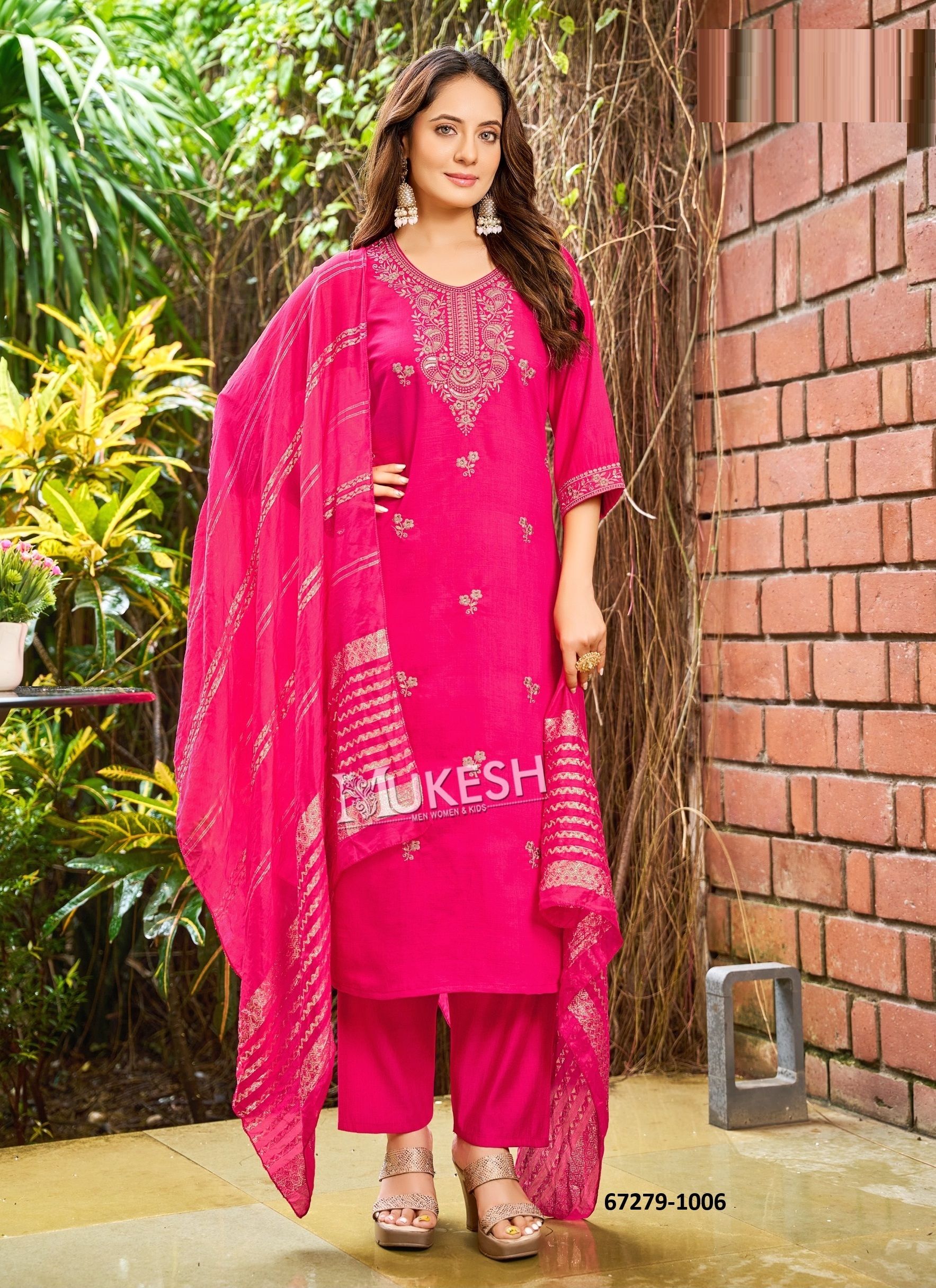 CHAHAT - Catalog # 67279 (Set of 8 Readymade Salwar Suits)