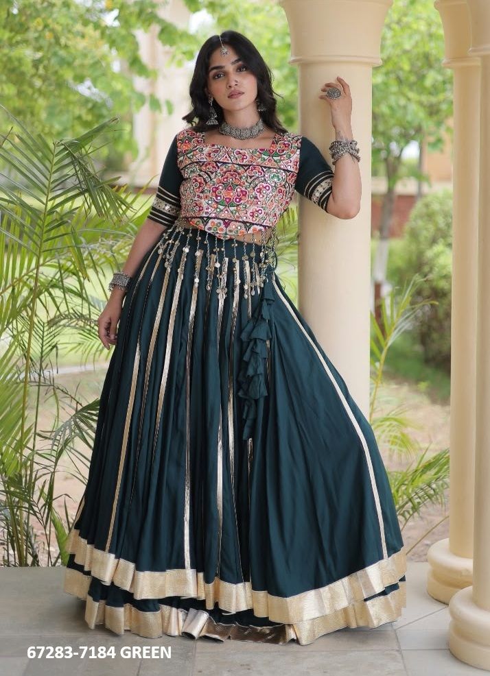 DESIGN 7184 - Catalog # 67283 (Set of 3 Readymade Lehengas) DESIGN 7184 - Catalog # 67283 (Set of 3 Readymade Lehengas)