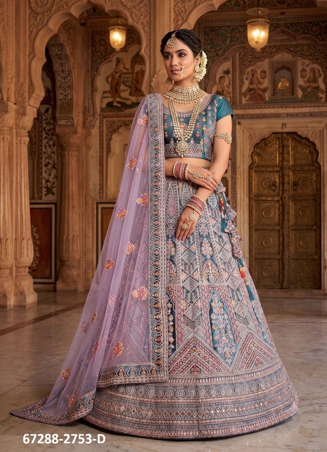 DESIGN 890 - Catalog # 67288 (Set of 9 Semi-Stitched Lehengas) DESIGN 890 - Catalog # 67288 (Set of 9 Semi-Stitched Lehengas)