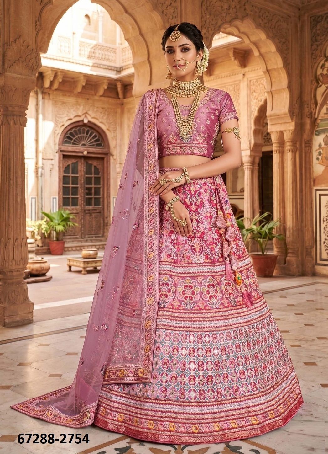 DESIGN 890 - Catalog # 67288 (Set of 9 Semi-Stitched Lehengas) DESIGN 890 - Catalog # 67288 (Set of 9 Semi-Stitched Lehengas)