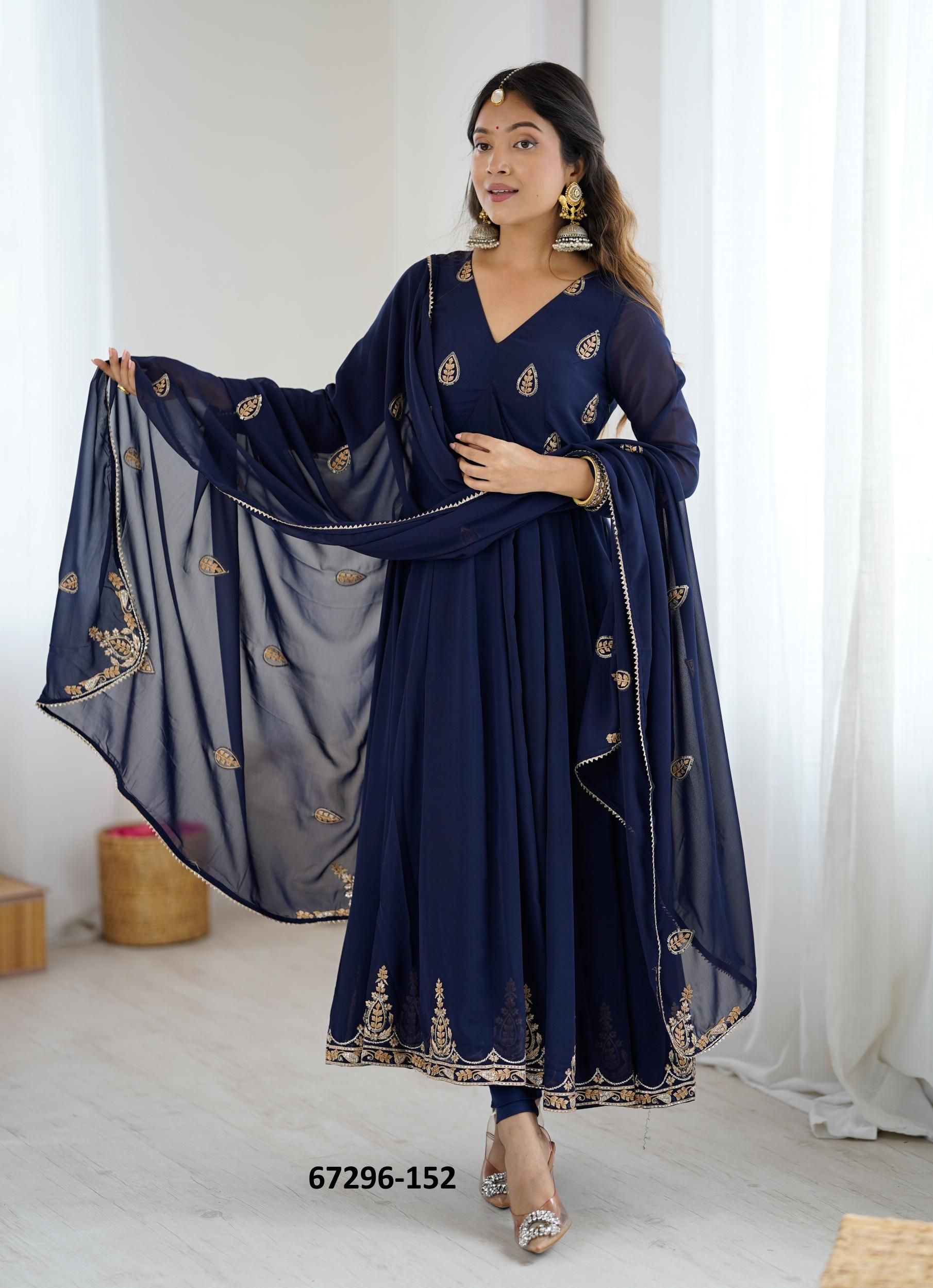DESIGN 117 - Catalog # 67296 (Set of 5 Readymade Salwar Suits)
