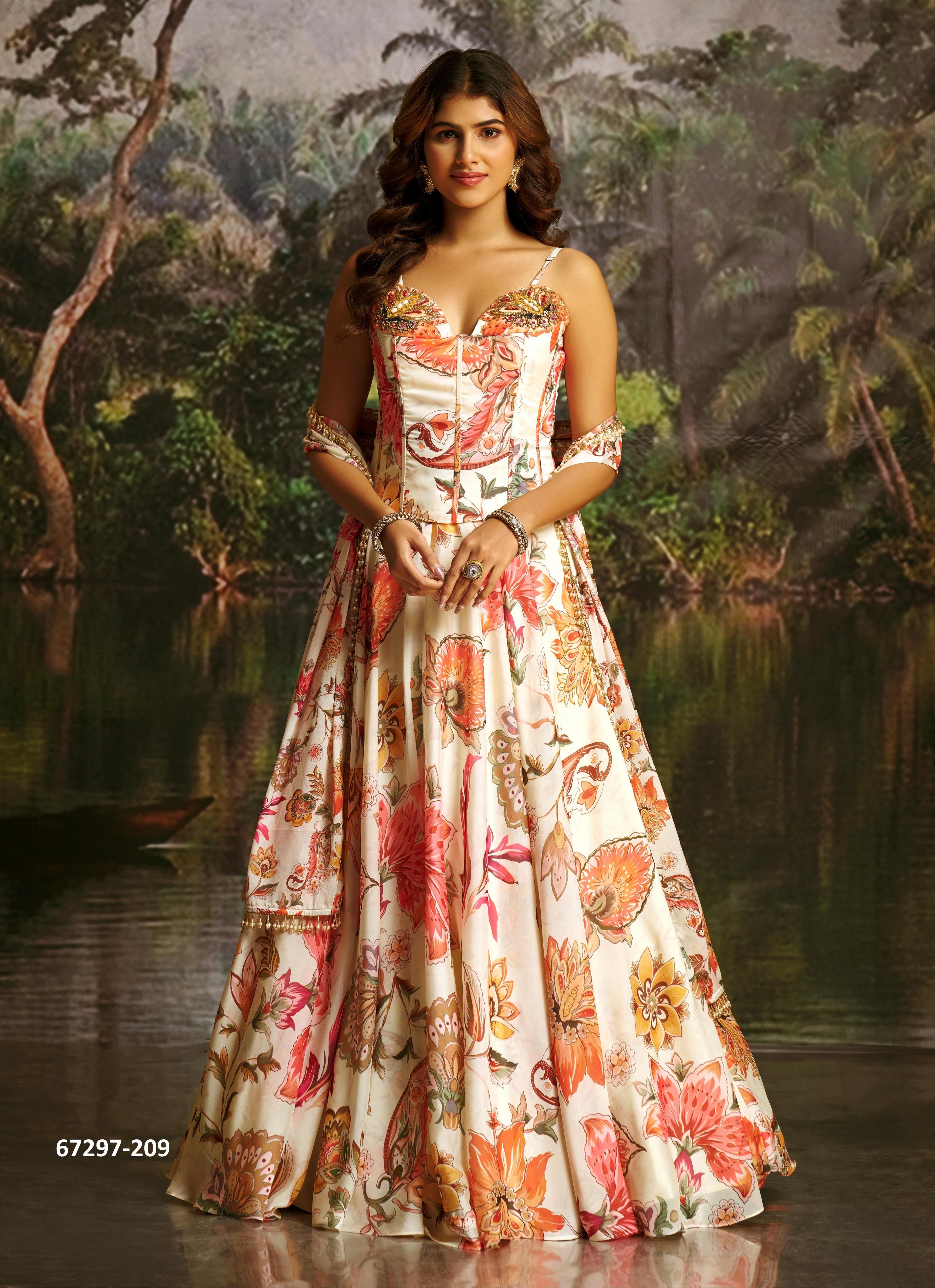 DESIGN 160 - Catalog # 67297 (Set of 3 Readymade Lehengas)