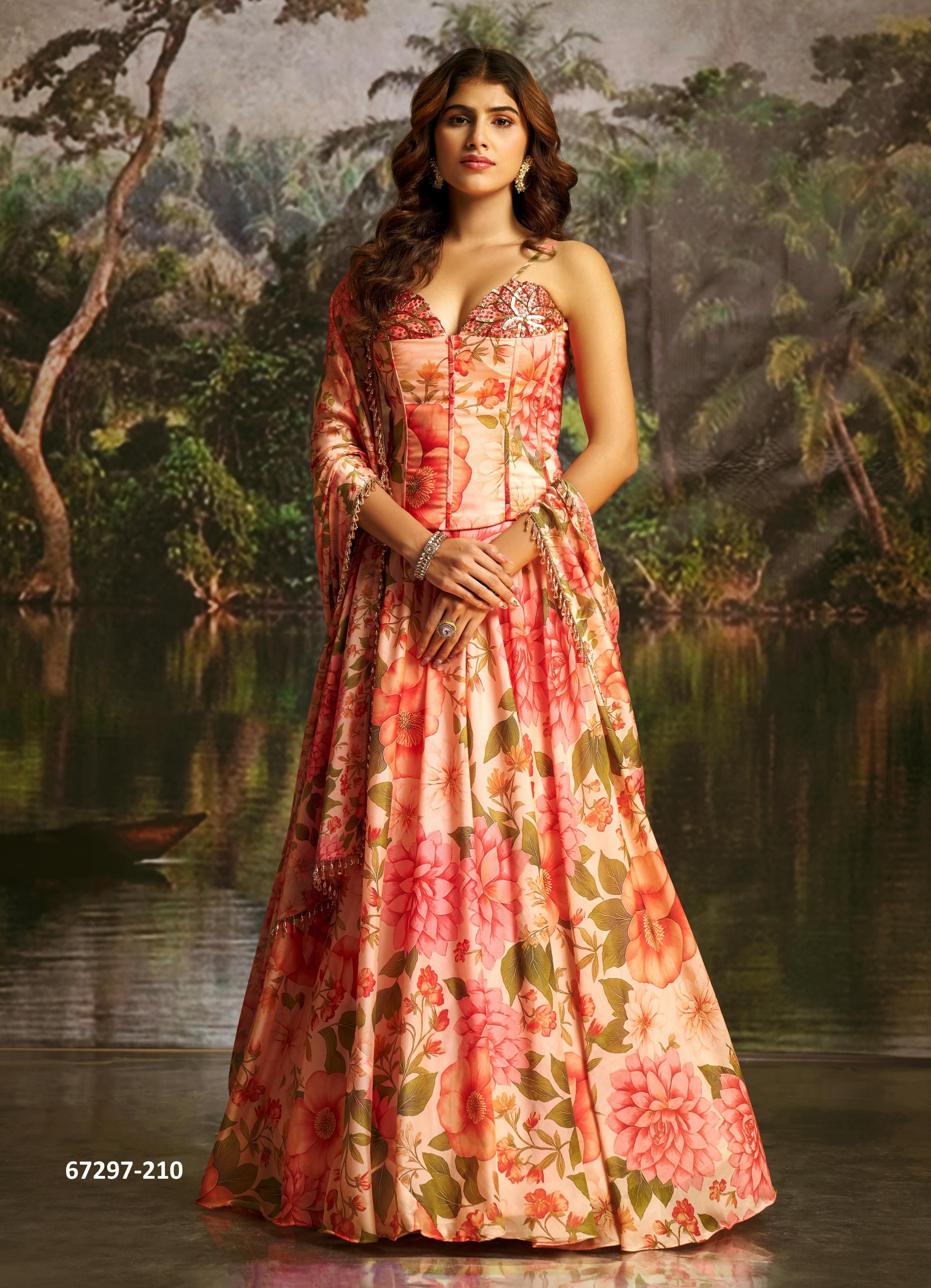 DESIGN 160 - Catalog # 67297 (Set of 3 Readymade Lehengas)