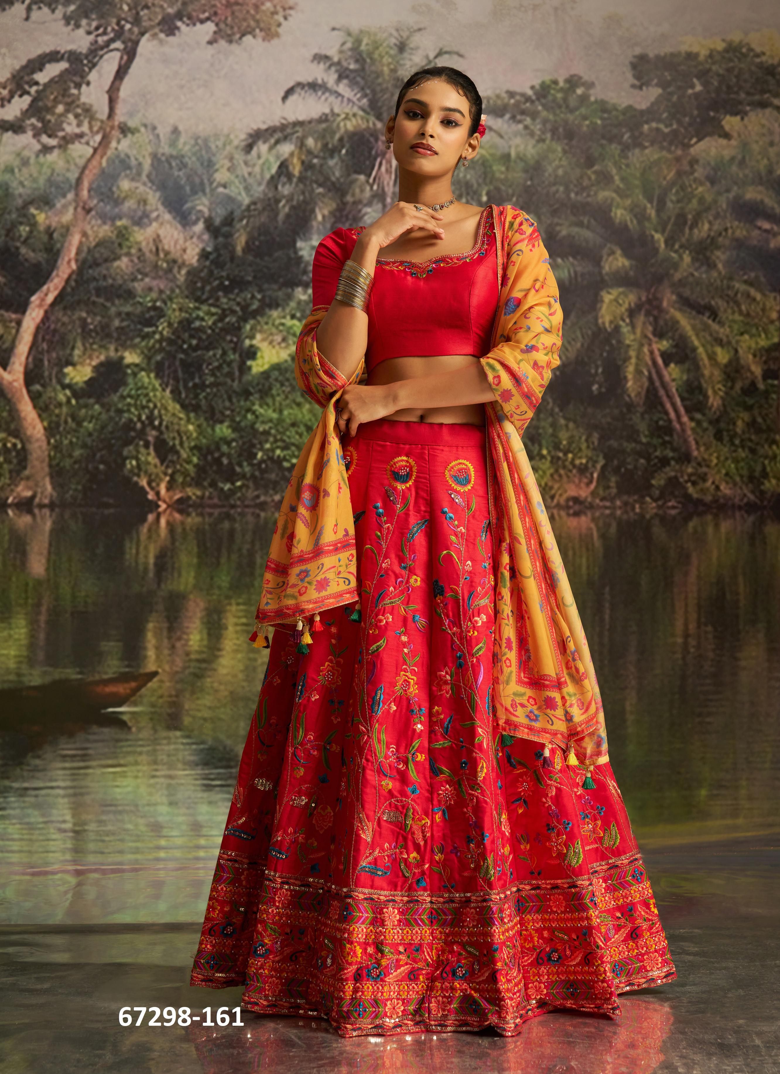 DESIGN 136 - Catalog # 67298 (Set of 20 Semi-Stitched Lehengas) DESIGN 136 - Catalog # 67298 (Set of 20 Semi-Stitched Lehengas)
