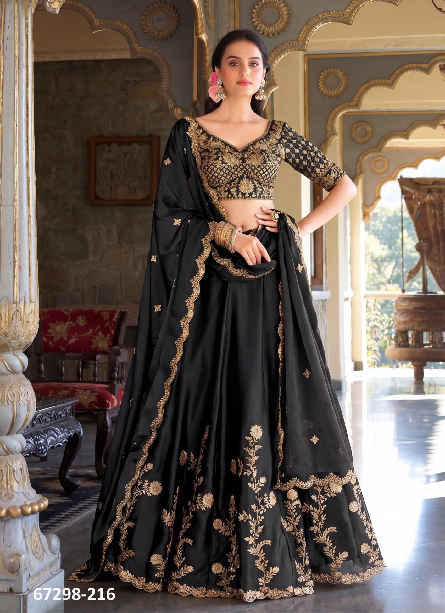 DESIGN 136 - Catalog # 67298 (Set of 20 Semi-Stitched Lehengas) DESIGN 136 - Catalog # 67298 (Set of 20 Semi-Stitched Lehengas)