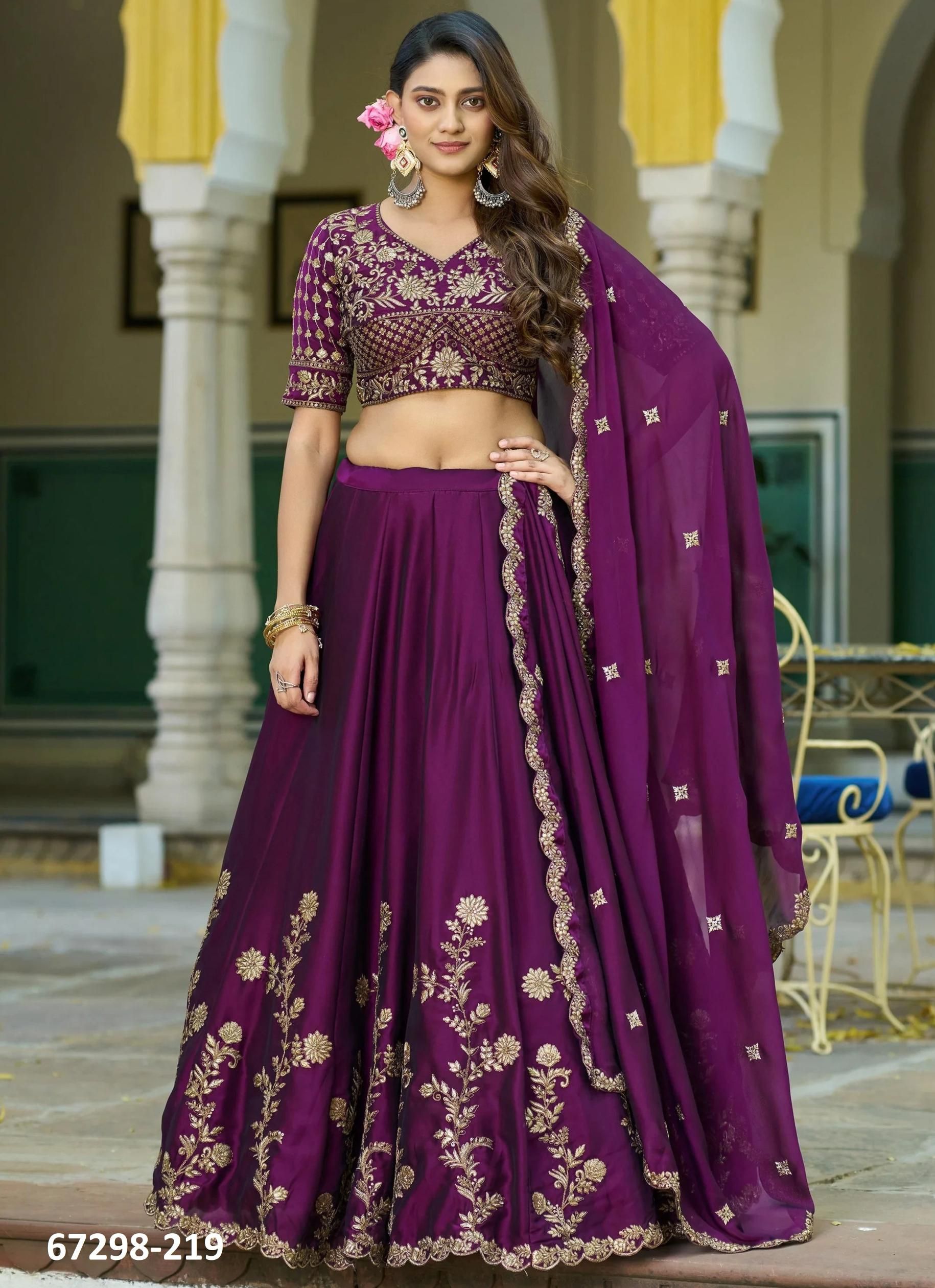 DESIGN 136 - Catalog # 67298 (Set of 20 Semi-Stitched Lehengas) DESIGN 136 - Catalog # 67298 (Set of 20 Semi-Stitched Lehengas)