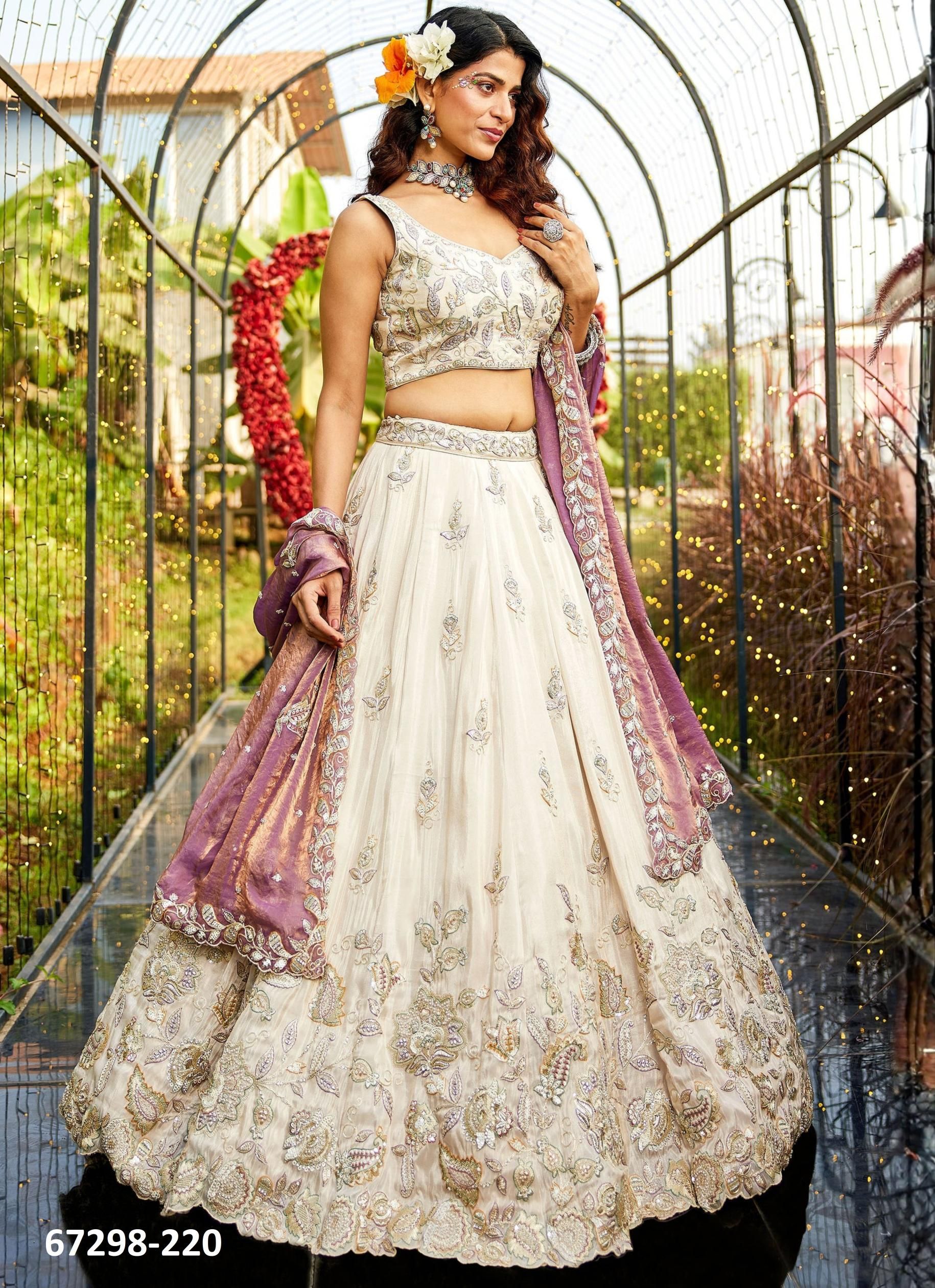 DESIGN 136 - Catalog # 67298 (Set of 20 Semi-Stitched Lehengas) DESIGN 136 - Catalog # 67298 (Set of 20 Semi-Stitched Lehengas)