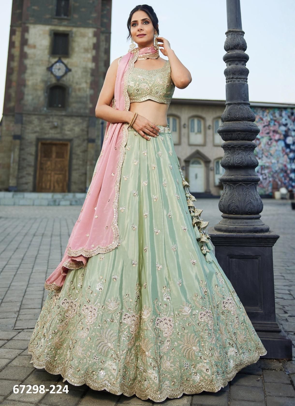 DESIGN 136 - Catalog # 67298 (Set of 20 Semi-Stitched Lehengas) DESIGN 136 - Catalog # 67298 (Set of 20 Semi-Stitched Lehengas)