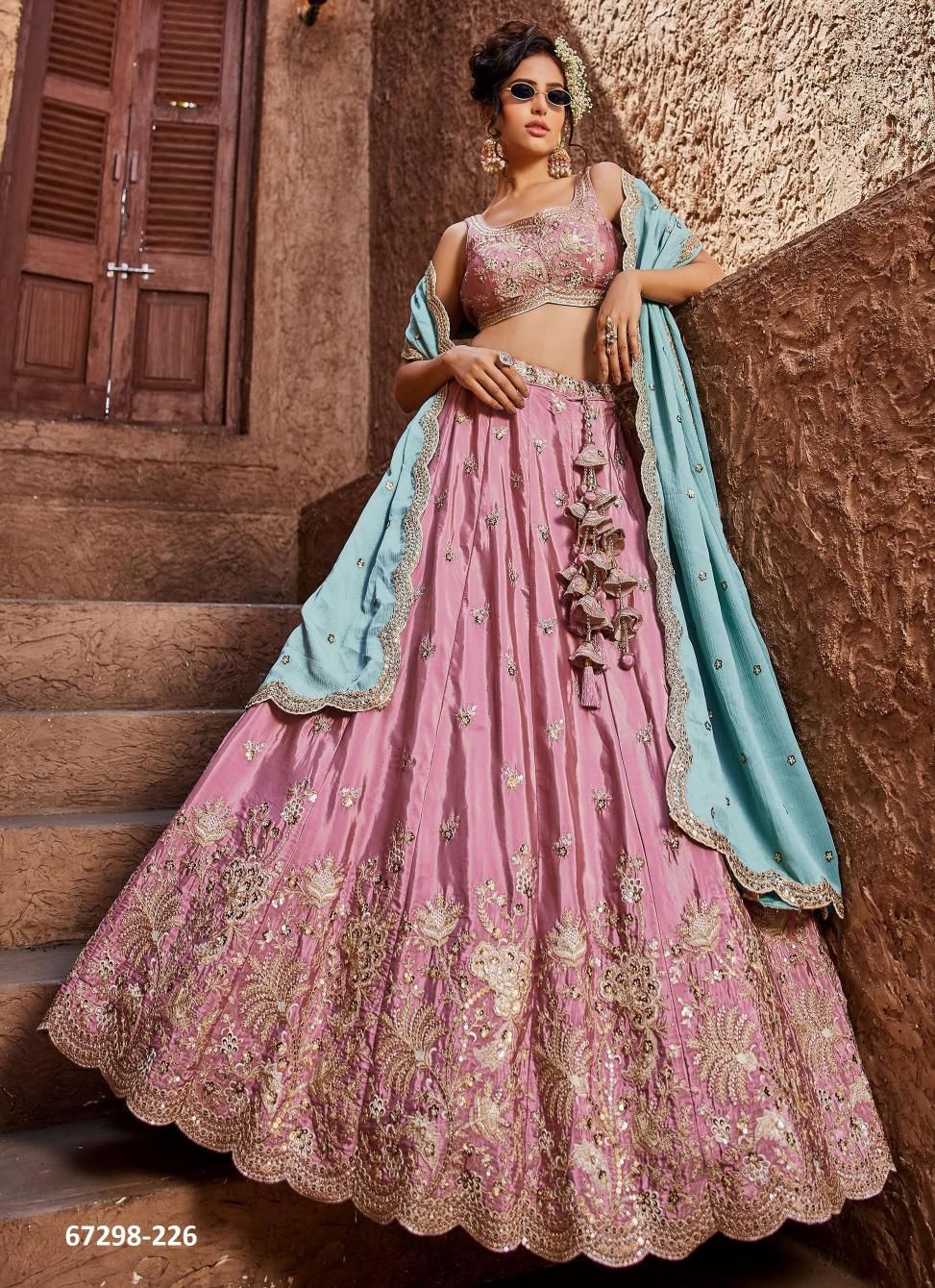 DESIGN 136 - Catalog # 67298 (Set of 20 Semi-Stitched Lehengas) DESIGN 136 - Catalog # 67298 (Set of 20 Semi-Stitched Lehengas)