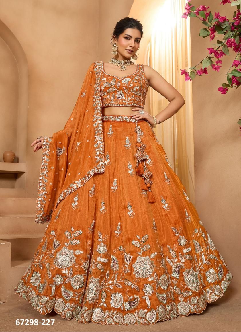 DESIGN 136 - Catalog # 67298 (Set of 20 Semi-Stitched Lehengas) DESIGN 136 - Catalog # 67298 (Set of 20 Semi-Stitched Lehengas)