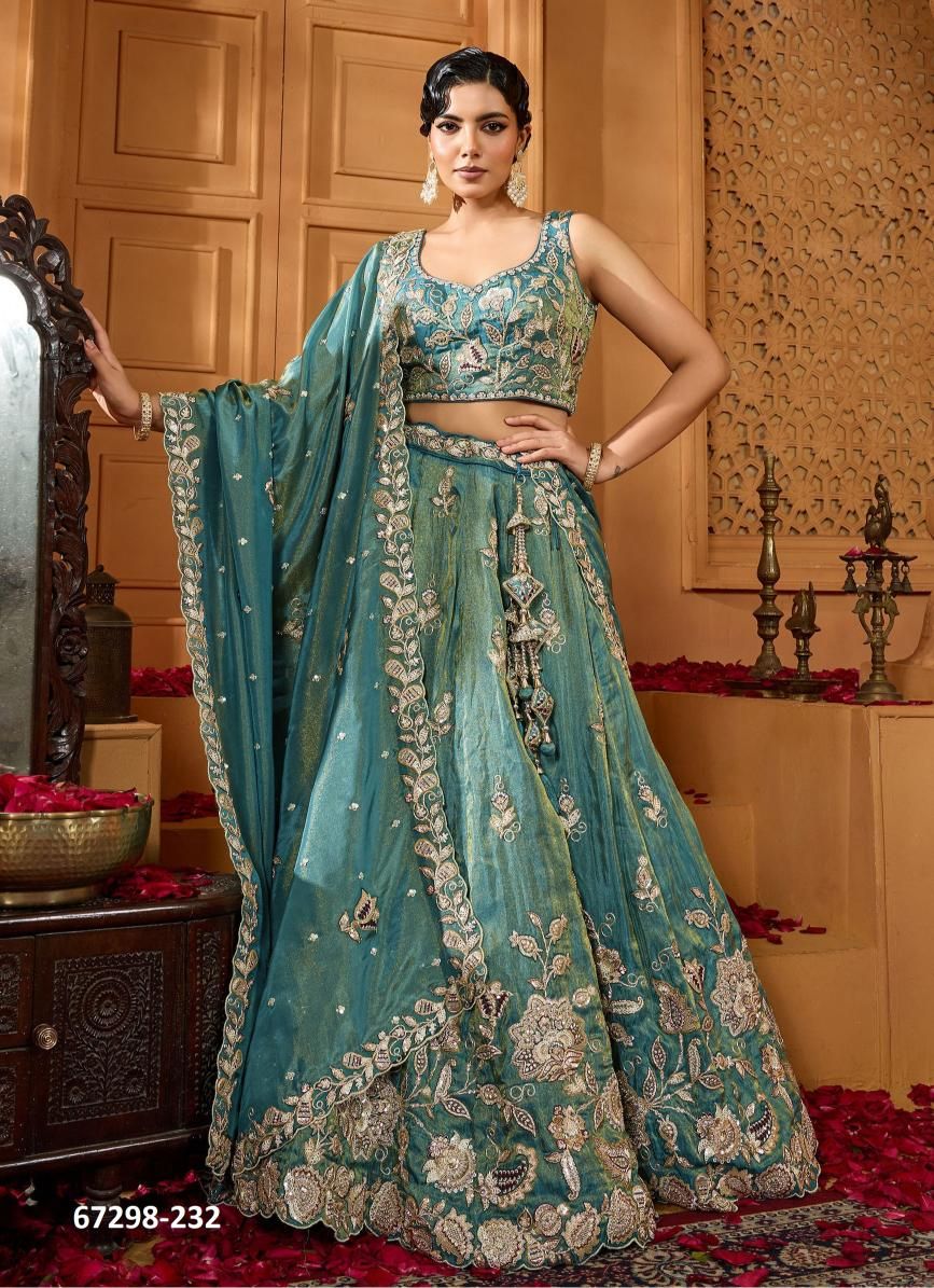 DESIGN 136 - Catalog # 67298 (Set of 20 Semi-Stitched Lehengas) DESIGN 136 - Catalog # 67298 (Set of 20 Semi-Stitched Lehengas)