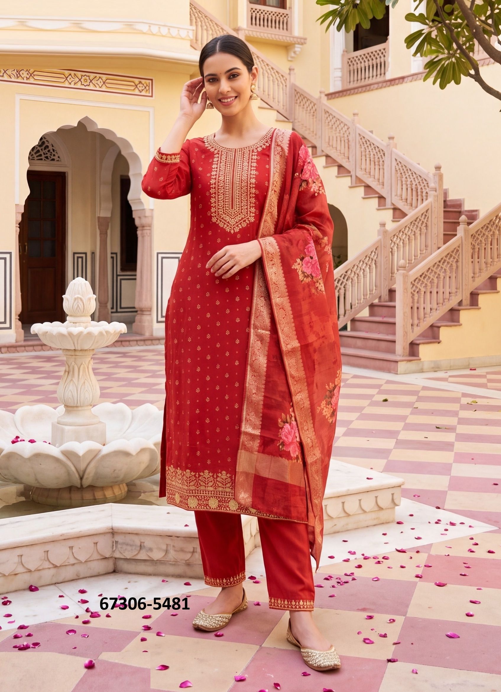 CHERRY PLUS SIZE - Catalog # 67306 (Set of 20 SIZE-SETS [Readymade Salwar Suits])