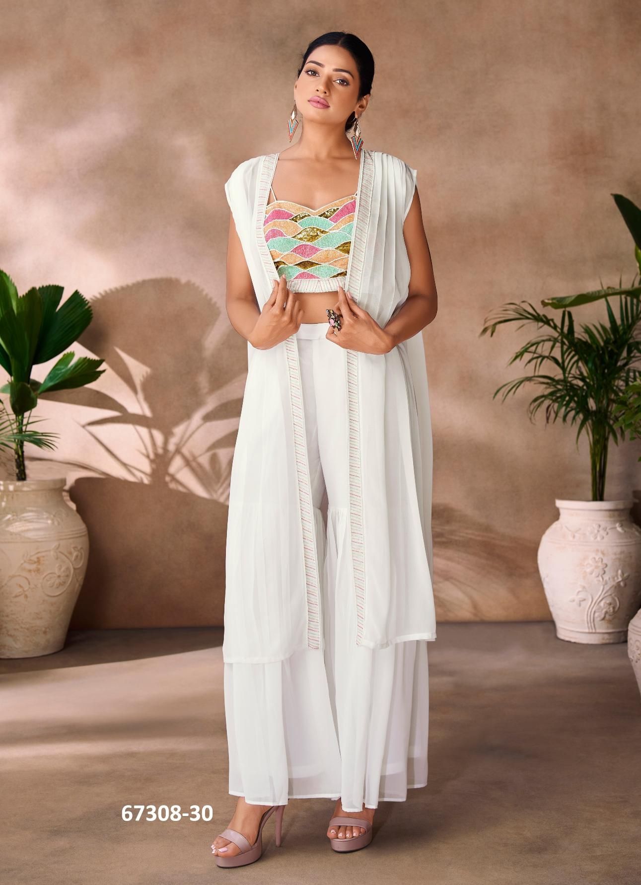 NIGHTINGALE - Catalog # 67308 (Set of 10 Indo-Western Outfits) NIGHTINGALE - Catalog # 67308 (Set of 10 Indo-Western Outfits)