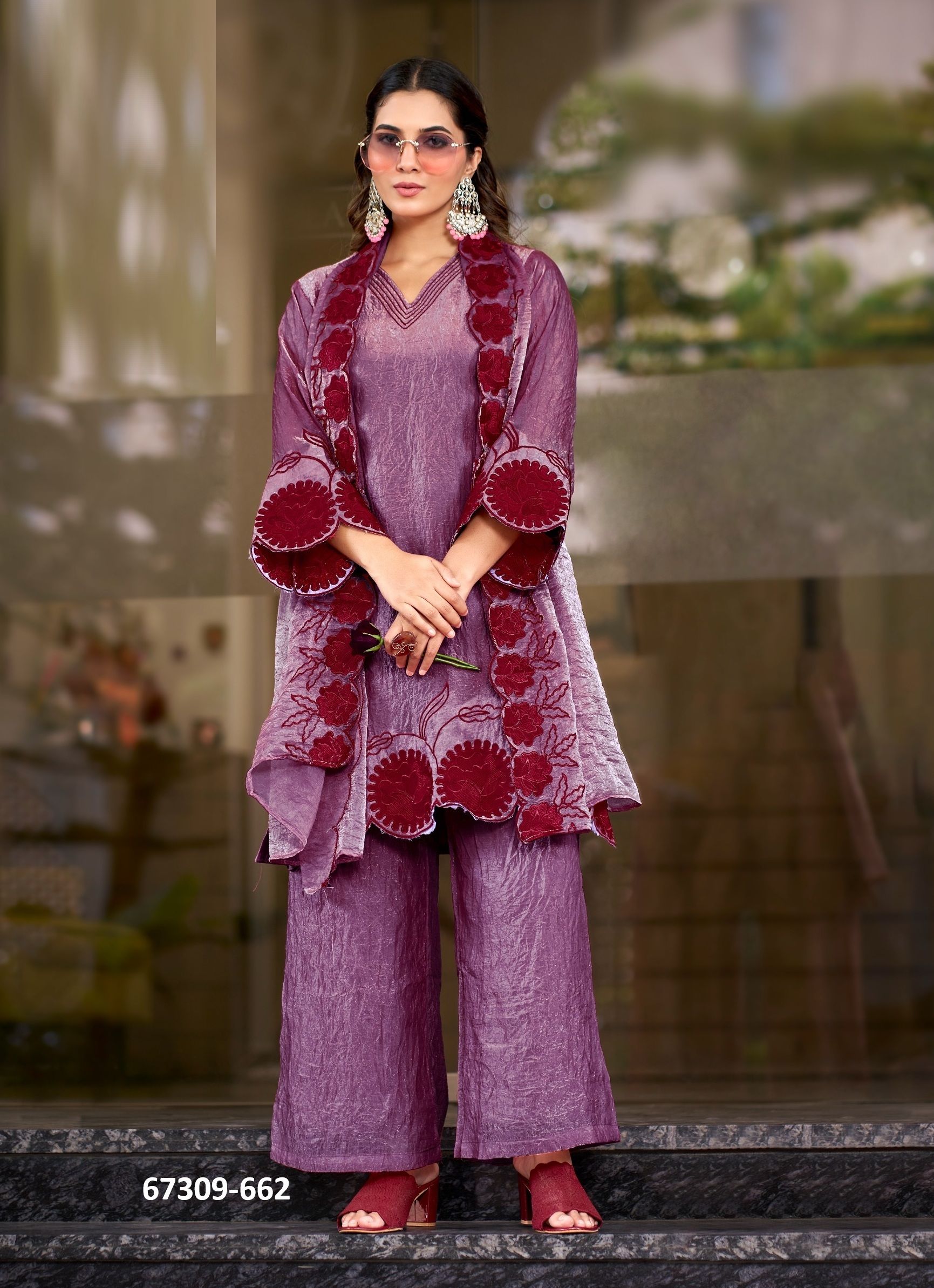 ROSEMARY - Catalog # 67309 (Set of 4 SIZE-SETS [Readymade Salwar Suits])