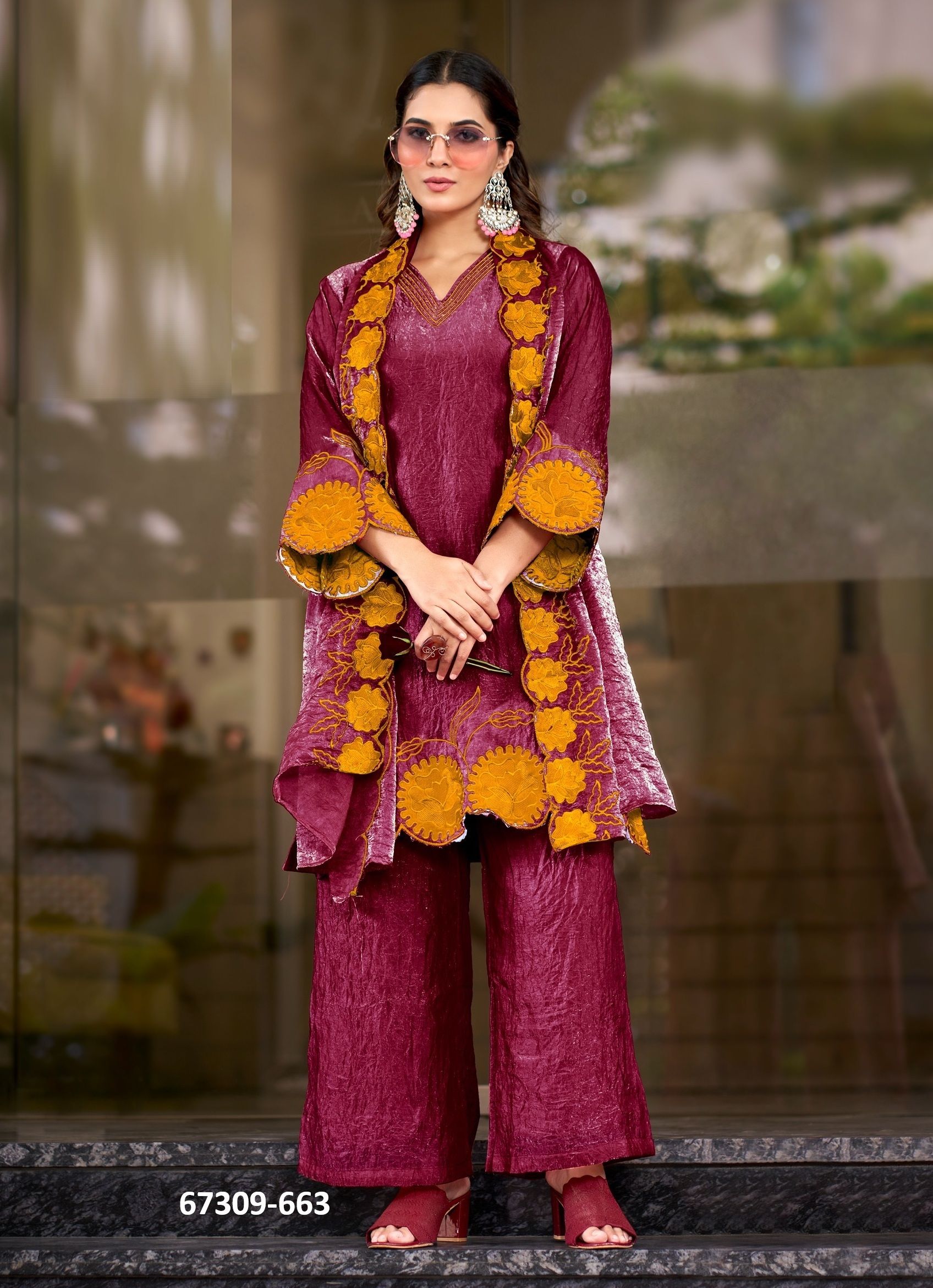 ROSEMARY - Catalog # 67309 (Set of 4 SIZE-SETS [Readymade Salwar Suits])