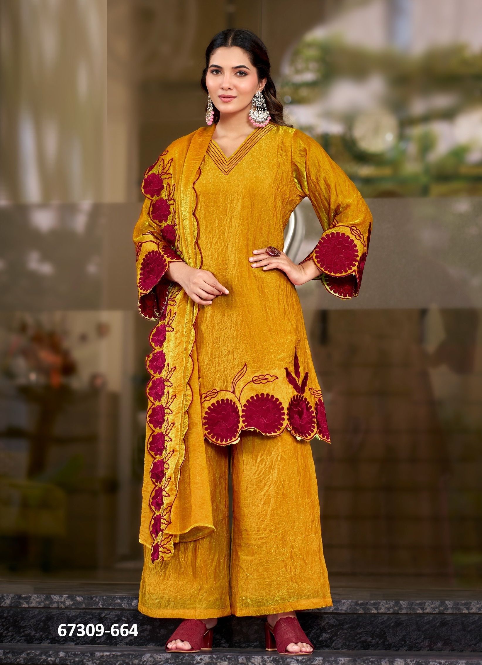 ROSEMARY - Catalog # 67309 (Set of 4 SIZE-SETS [Readymade Salwar Suits])