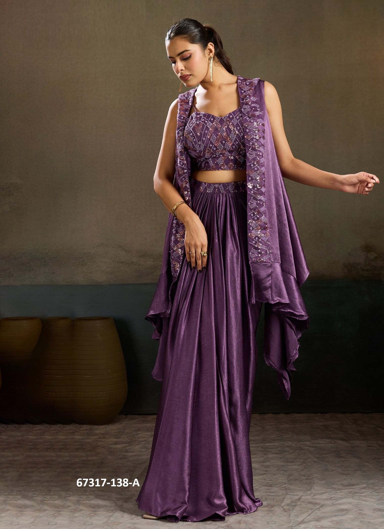 ZELLY - Catalog # 67317 (Set of 7 Indo-Western Outfits) ZELLY - Catalog # 67317 (Set of 7 Indo-Western Outfits)