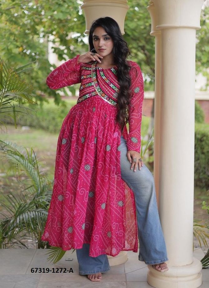 PANGHAT - Catalog # 67319 (Set of 3 Readymade Women's Kurtis / Tops) PANGHAT - Catalog # 67319 (Set of 3 Readymade Women's Kurtis / Tops)