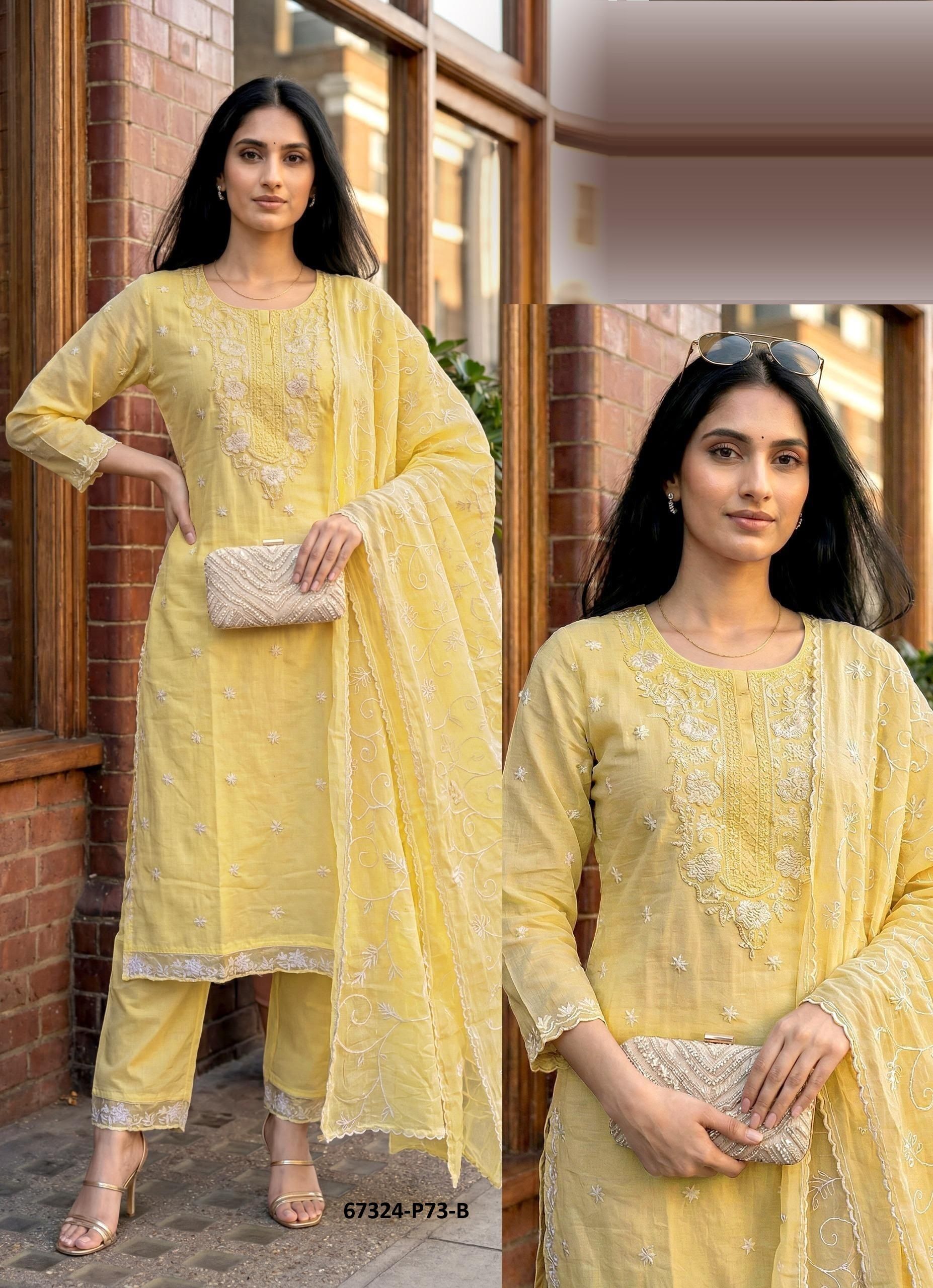 PEACOCK - Catalog # 67324 (Set of 7 SIZE-SETS [Readymade Salwar Suits])
