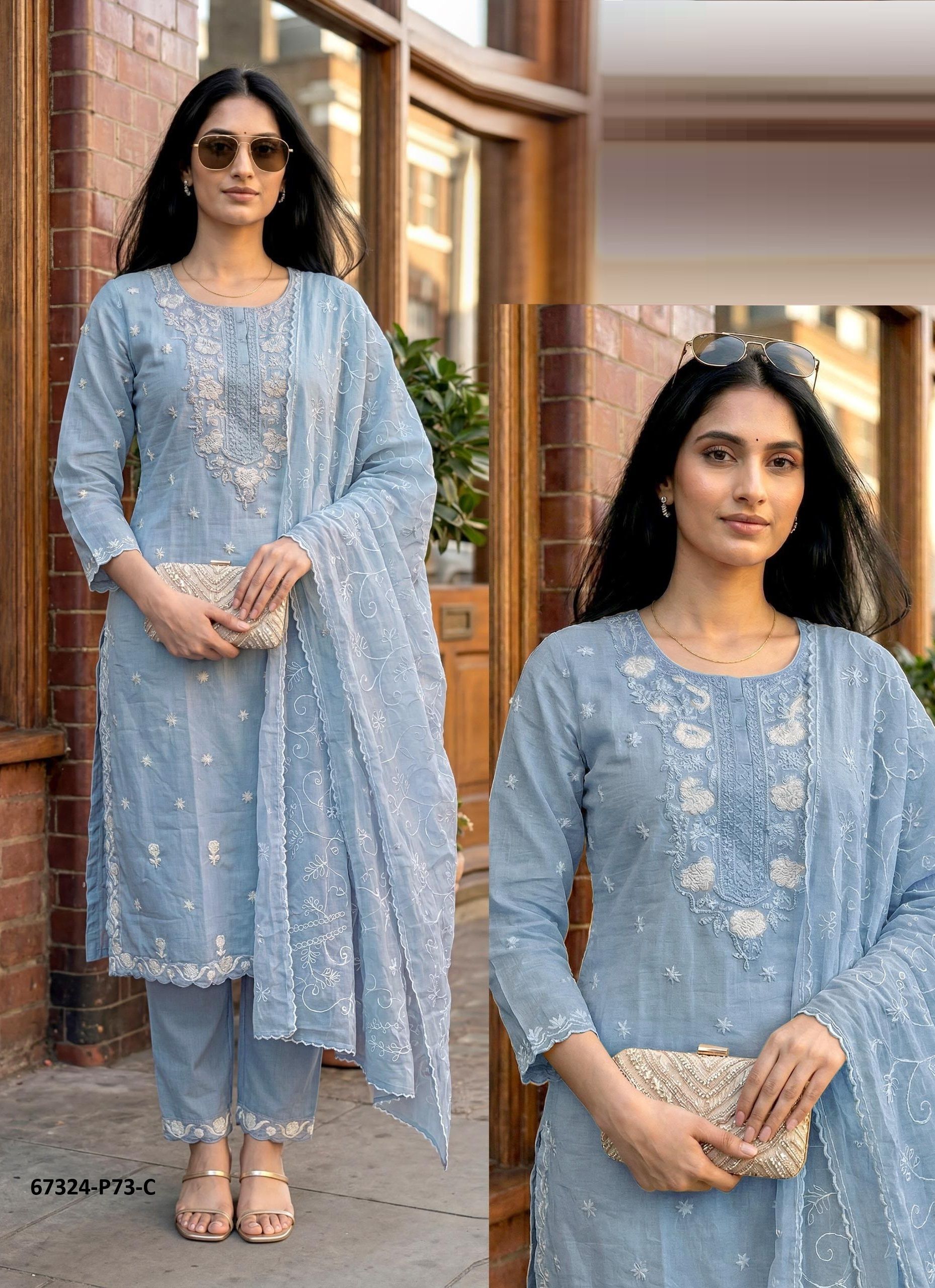 PEACOCK - Catalog # 67324 (Set of 7 SIZE-SETS [Readymade Salwar Suits])