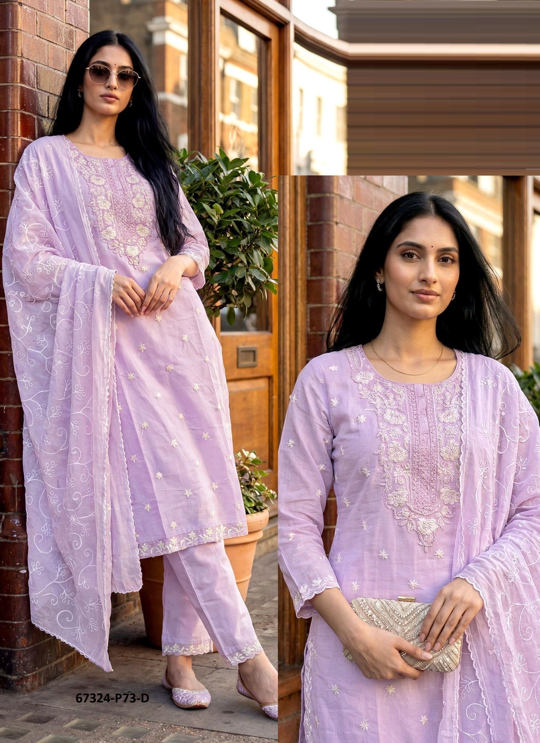 PEACOCK - Catalog # 67324 (Set of 7 SIZE-SETS [Readymade Salwar Suits])