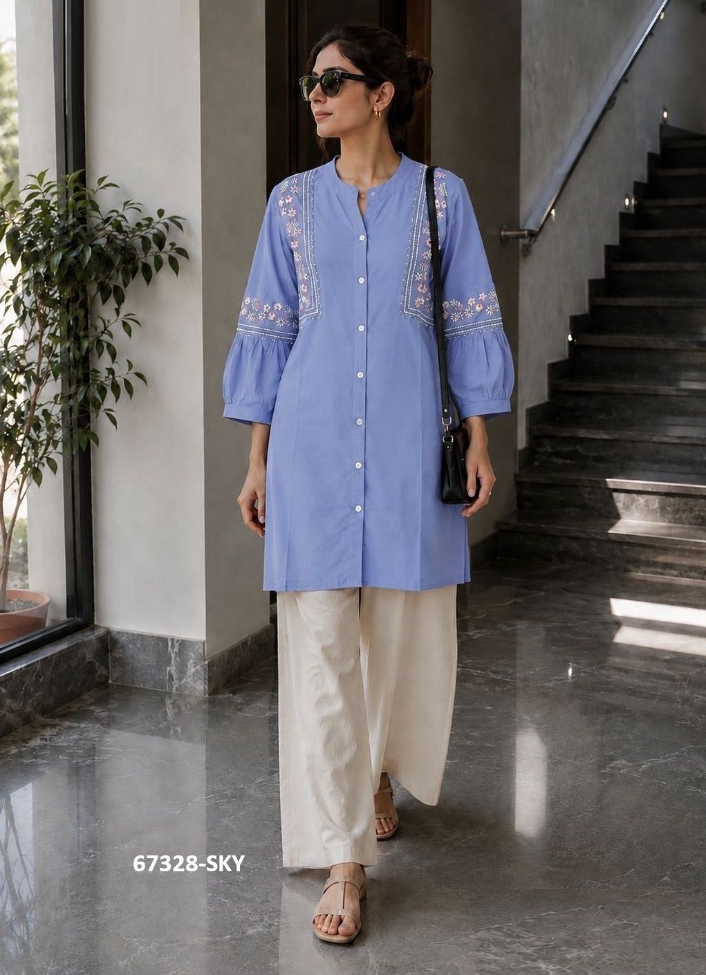BUNAWAT - Catalog # 67328 (Set of 6 Readymade Women's Kurtis / Tops) BUNAWAT - Catalog # 67328 (Set of 6 Readymade Women's Kurtis / Tops)