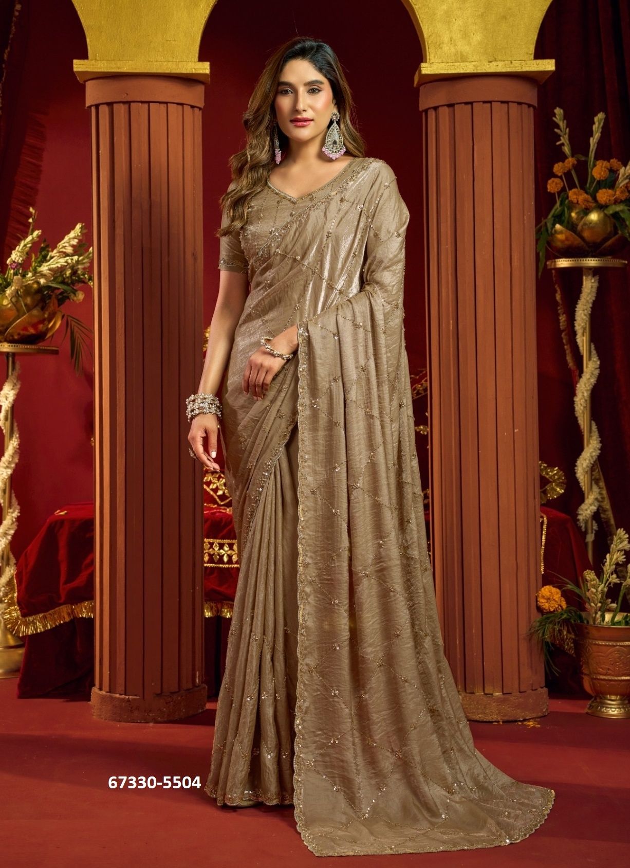 SONICA - Catalog # 67330 (Set of 6 Sarees)