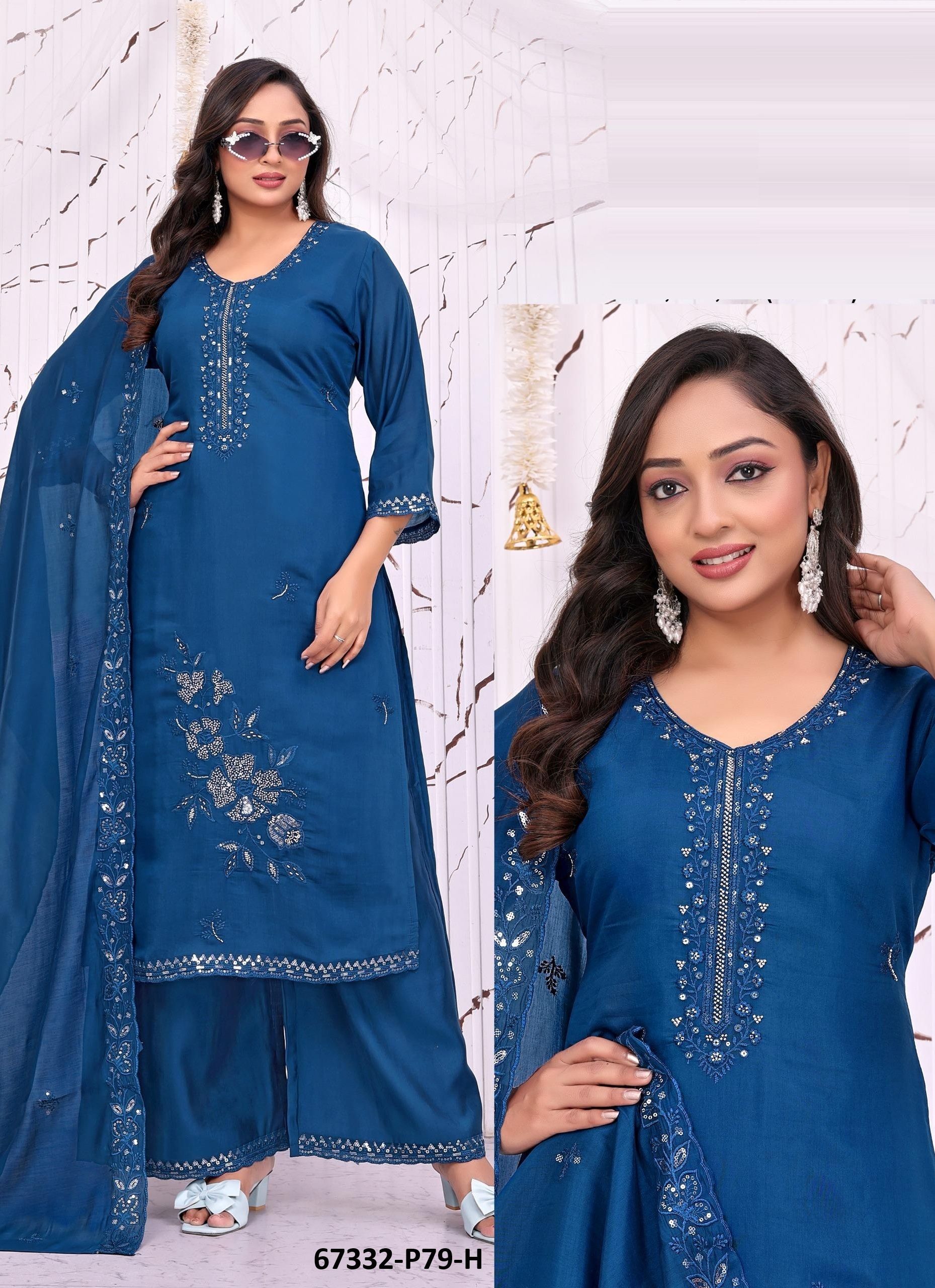 PURVANCHAL - Catalog # 67332 (Set of 7 SIZE-SETS [Readymade Salwar Suits])