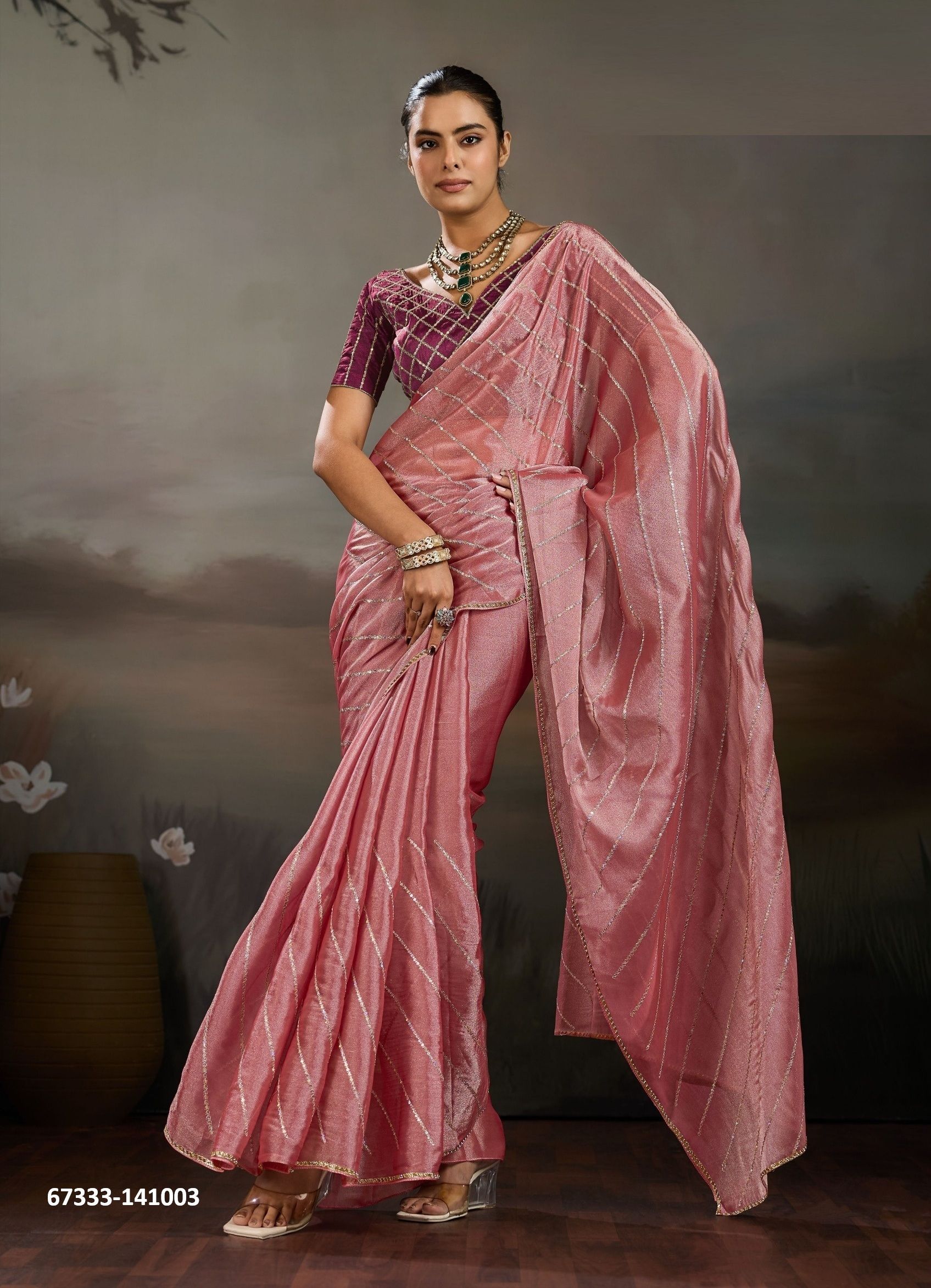 KINDA CHIC - Catalog # 67333 (Set of 4 Sarees)