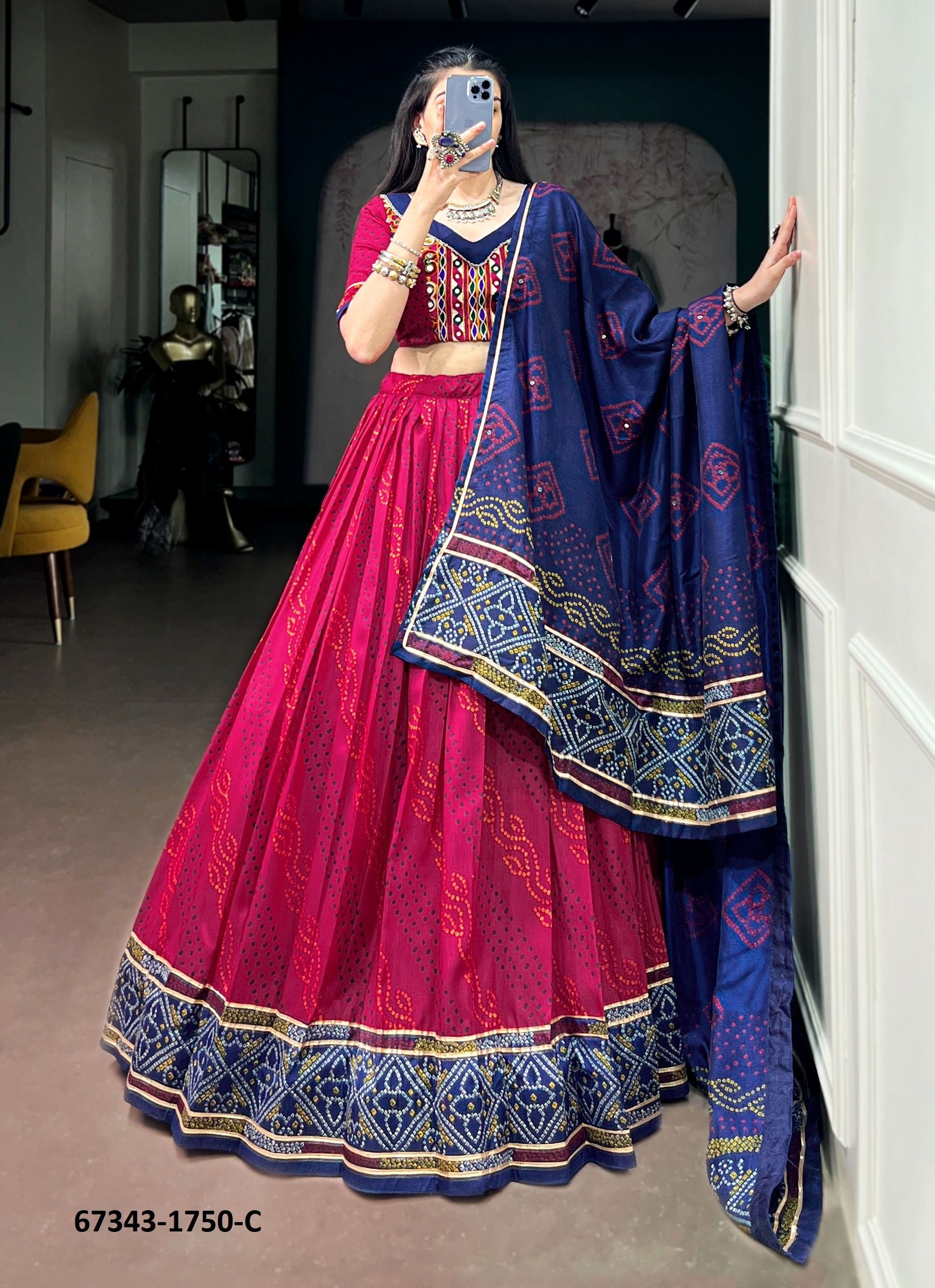 EDITION 1750 - Catalog # 67343 (Set of 3 Readymade Lehengas) EDITION 1750 - Catalog # 67343 (Set of 3 Readymade Lehengas)