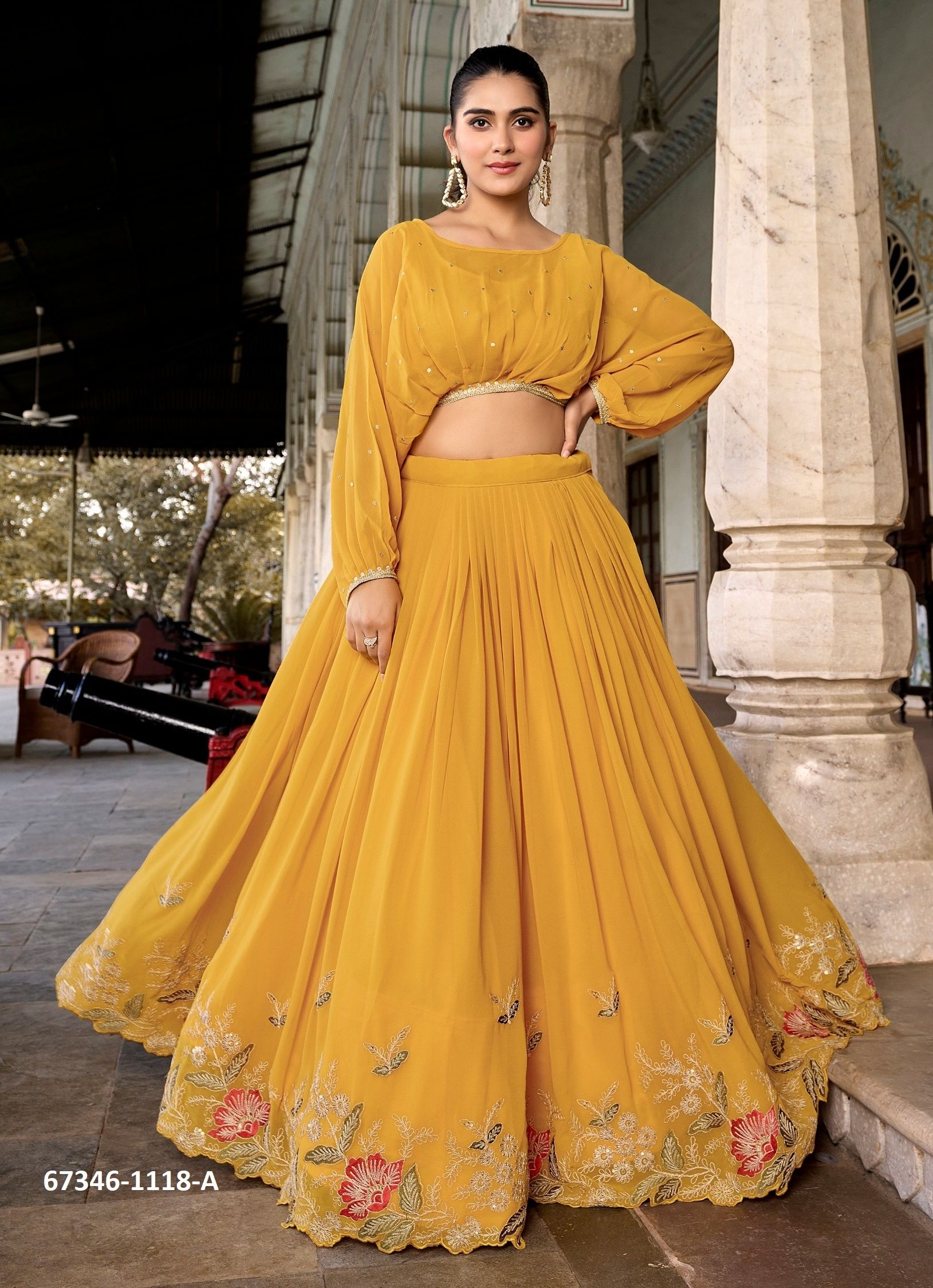 EDITION 1118 - Catalog # 67346 (Set of 2 Readymade Lehengas) EDITION 1118 - Catalog # 67346 (Set of 2 Readymade Lehengas)