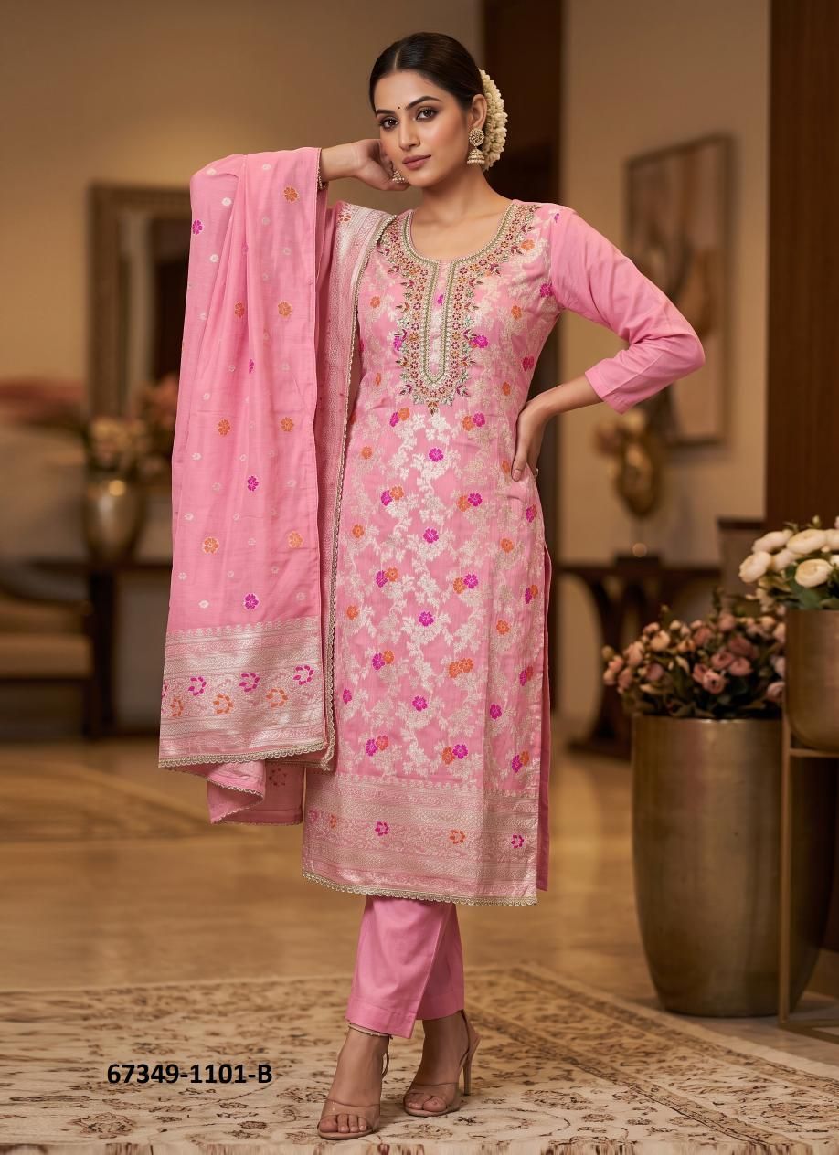 JORDAN - Catalog # 67349 (Set of 4 Readymade Salwar Suits)