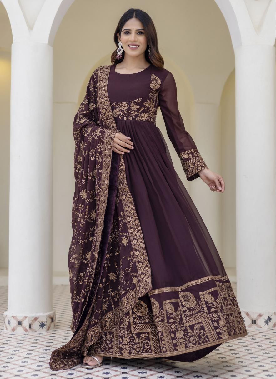 FATEH - Catalog # 67350 (Set of 5 Readymade Gowns)