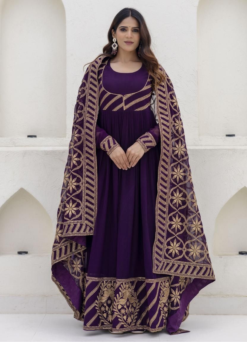 FATEH - Catalog # 67350 (Set of 5 Readymade Gowns)
