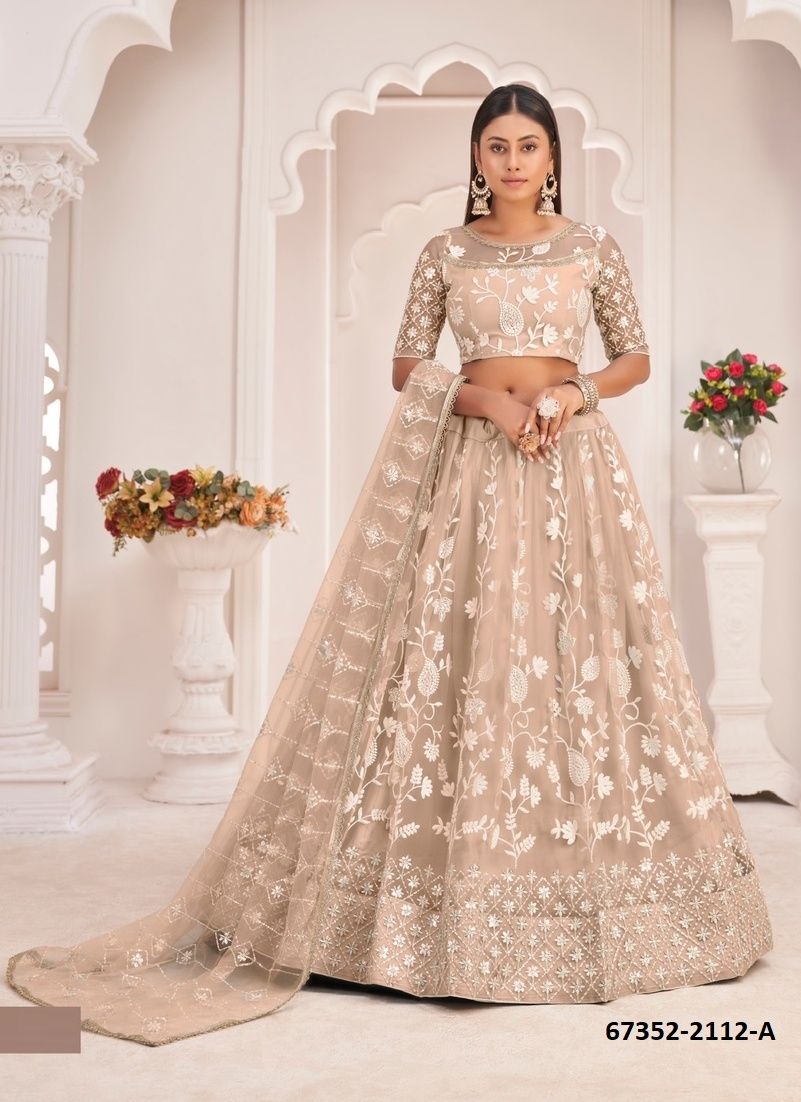 NAYANTARA - Catalog # 67352 (Set of 4 Semi-Stitched Lehengas)