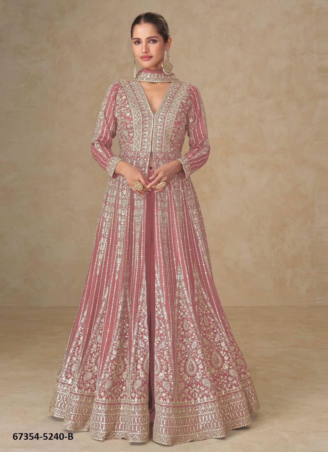 SHUBANGINI - Catalog # 67354 (Set of 5 Readymade Gowns)