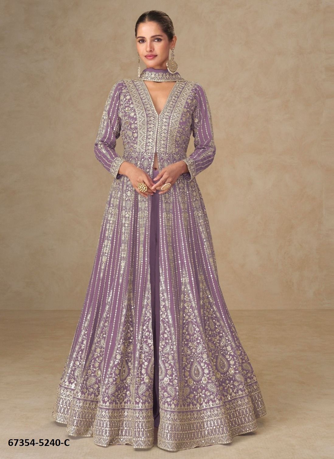 SHUBANGINI - Catalog # 67354 (Set of 5 Readymade Gowns)