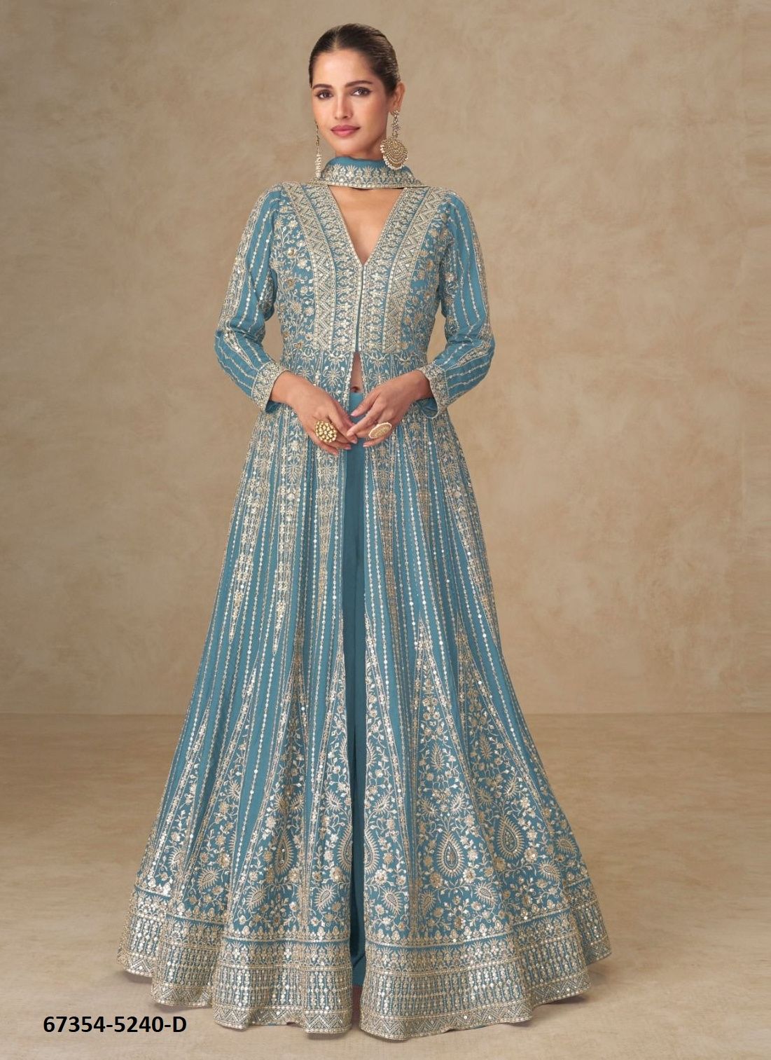 SHUBANGINI - Catalog # 67354 (Set of 5 Readymade Gowns)