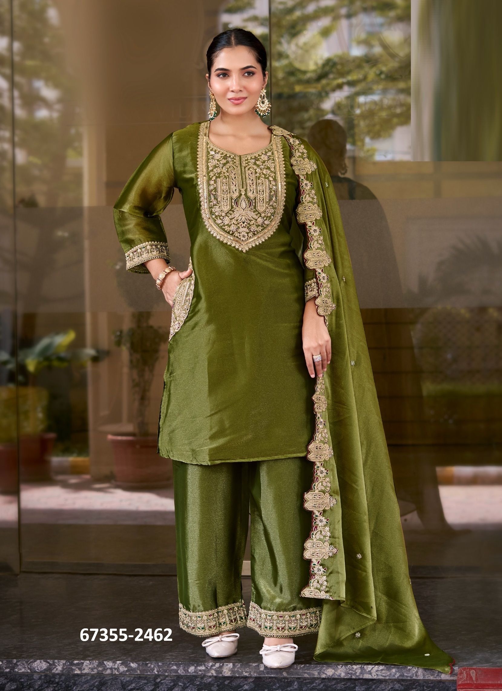 MEHSUS - Catalog # 67355 (Set of 4 SIZE-SETS [Readymade Salwar Suits])