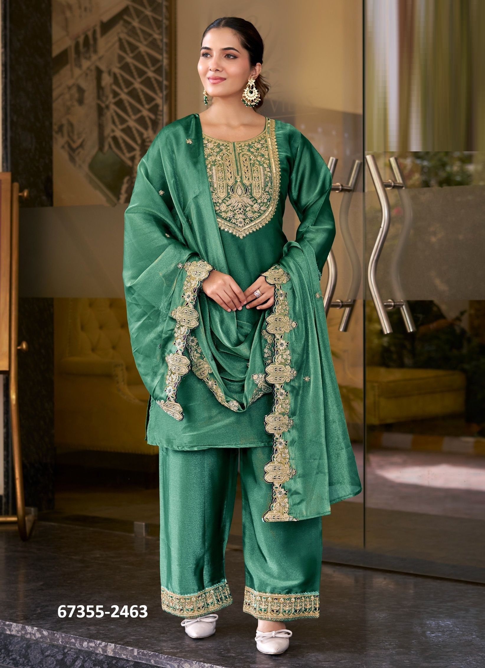 MEHSUS - Catalog # 67355 (Set of 4 SIZE-SETS [Readymade Salwar Suits])