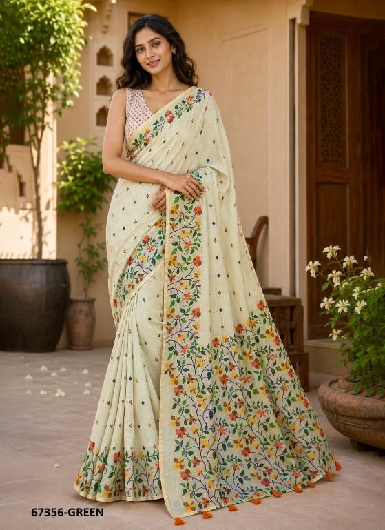 LEMON - Catalog # 67356 (Set of 6 Sarees)