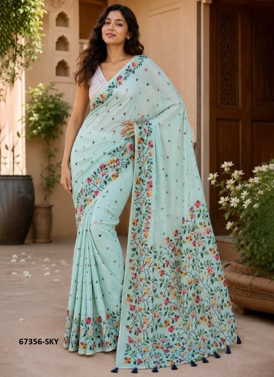 LEMON - Catalog # 67356 (Set of 6 Sarees)