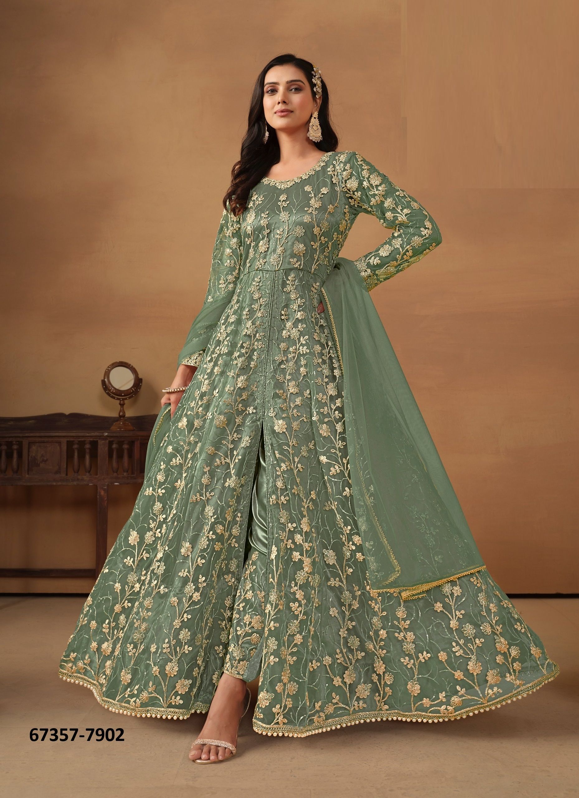 ANAMIKAA - Catalog # 67357 (Set of 4 Readymade Salwar Suits)