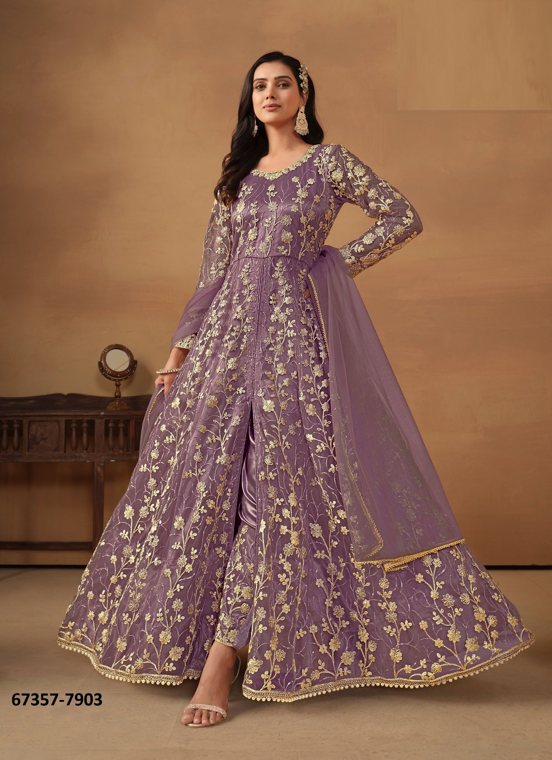 ANAMIKAA - Catalog # 67357 (Set of 4 Readymade Salwar Suits)